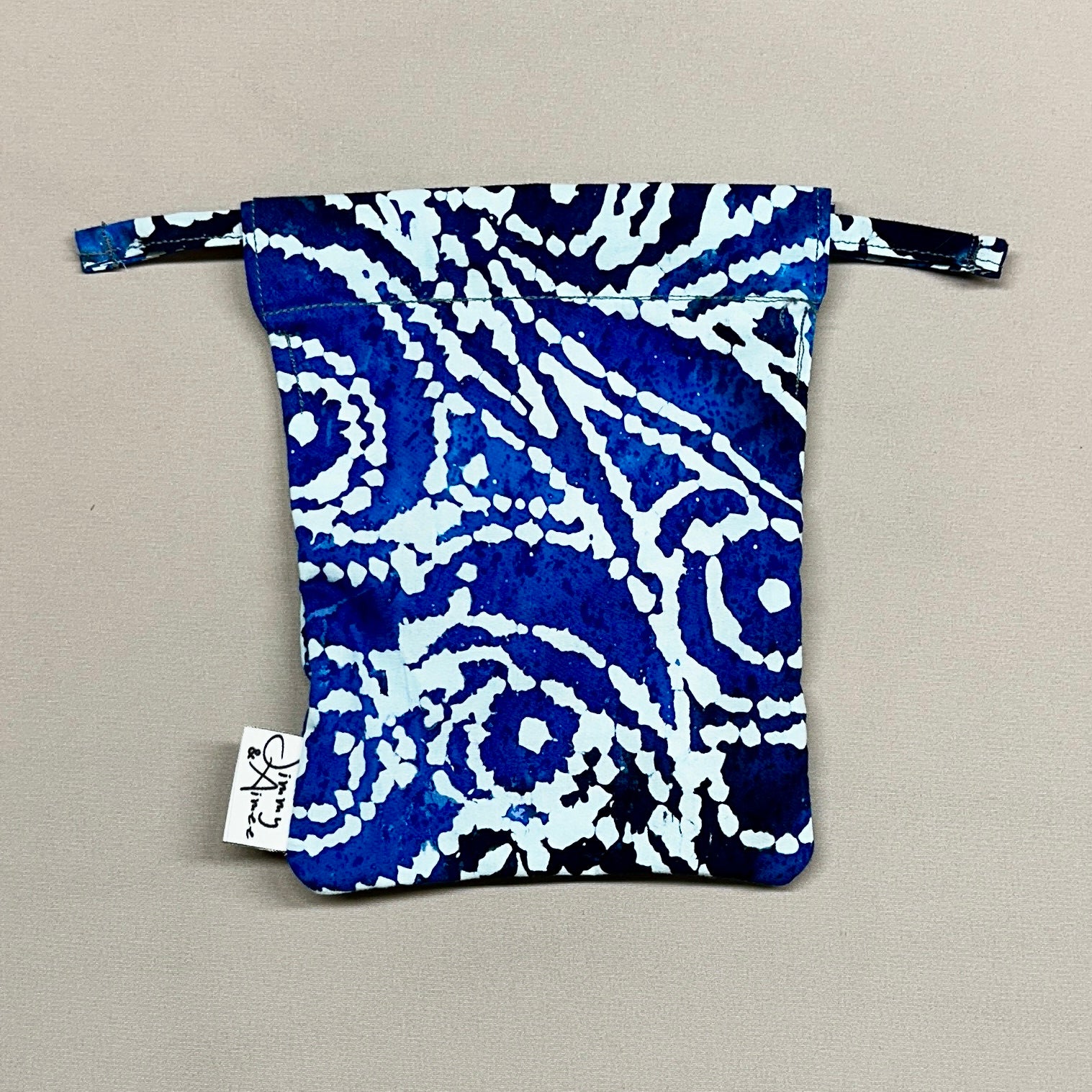 Blue Swirls Drawstring Bag