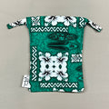 Green Hawaiian Print with Surfboards Drawstring Bag