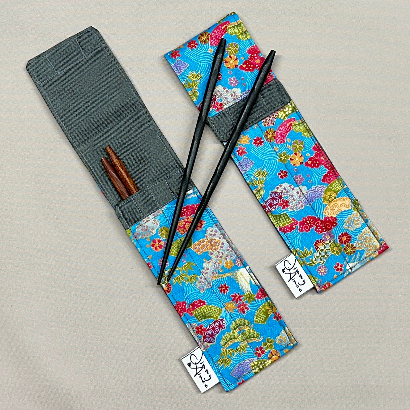 Blue with Swans Chopsticks Case