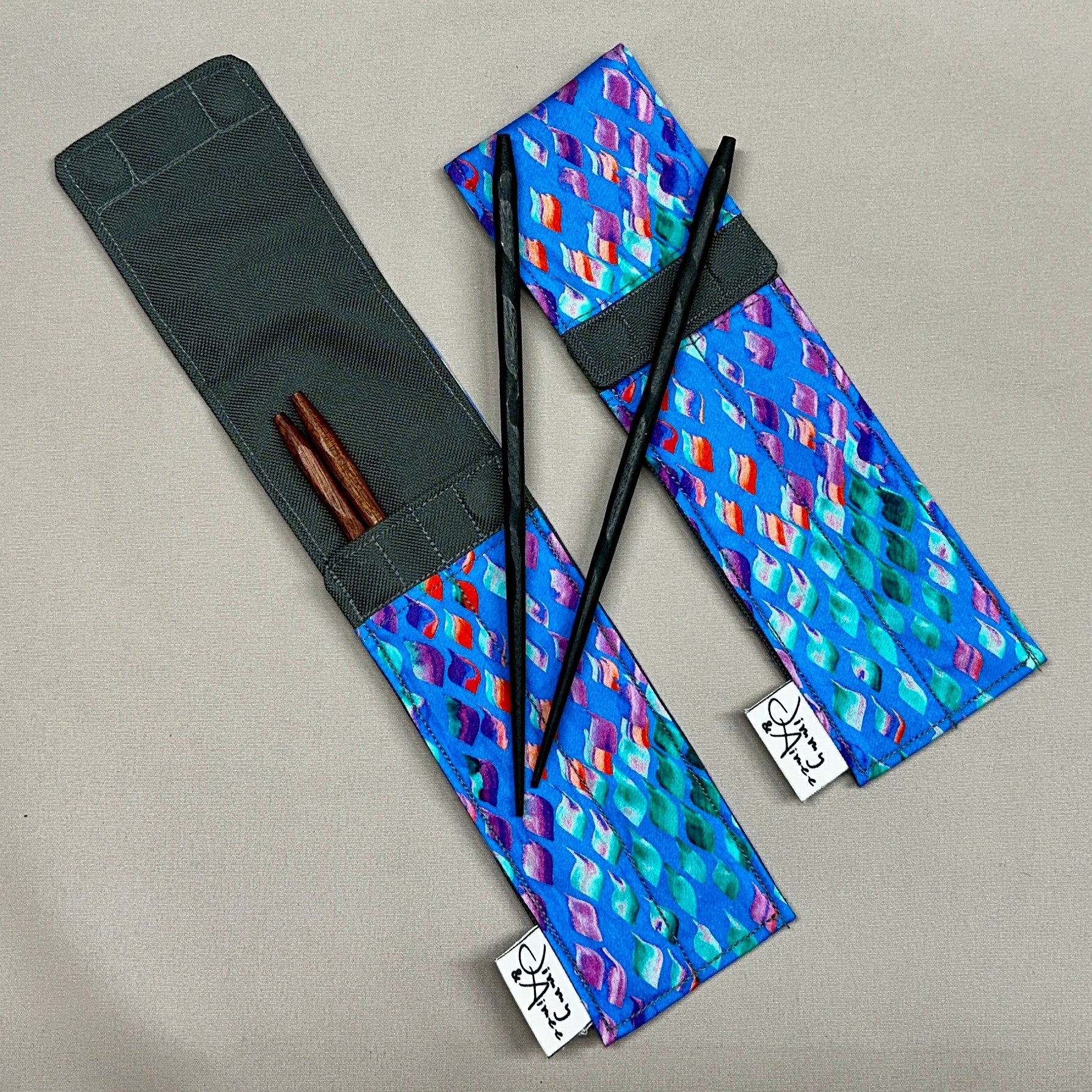 Blue with Diamonds Chopsticks Case
