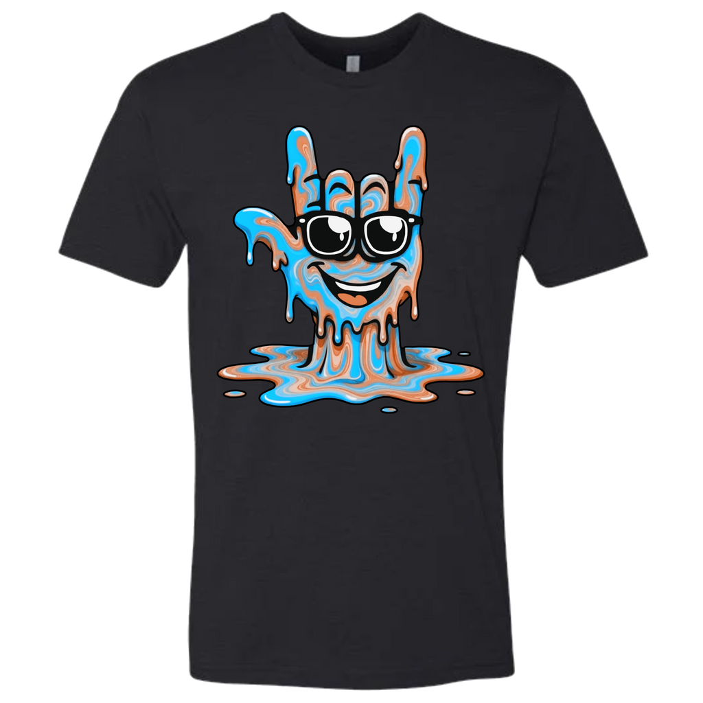 ASL Drip Face T-Shirt - Brown