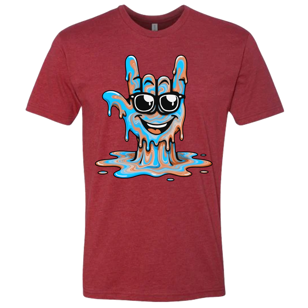 ASL Drip Face T-Shirt - Brown