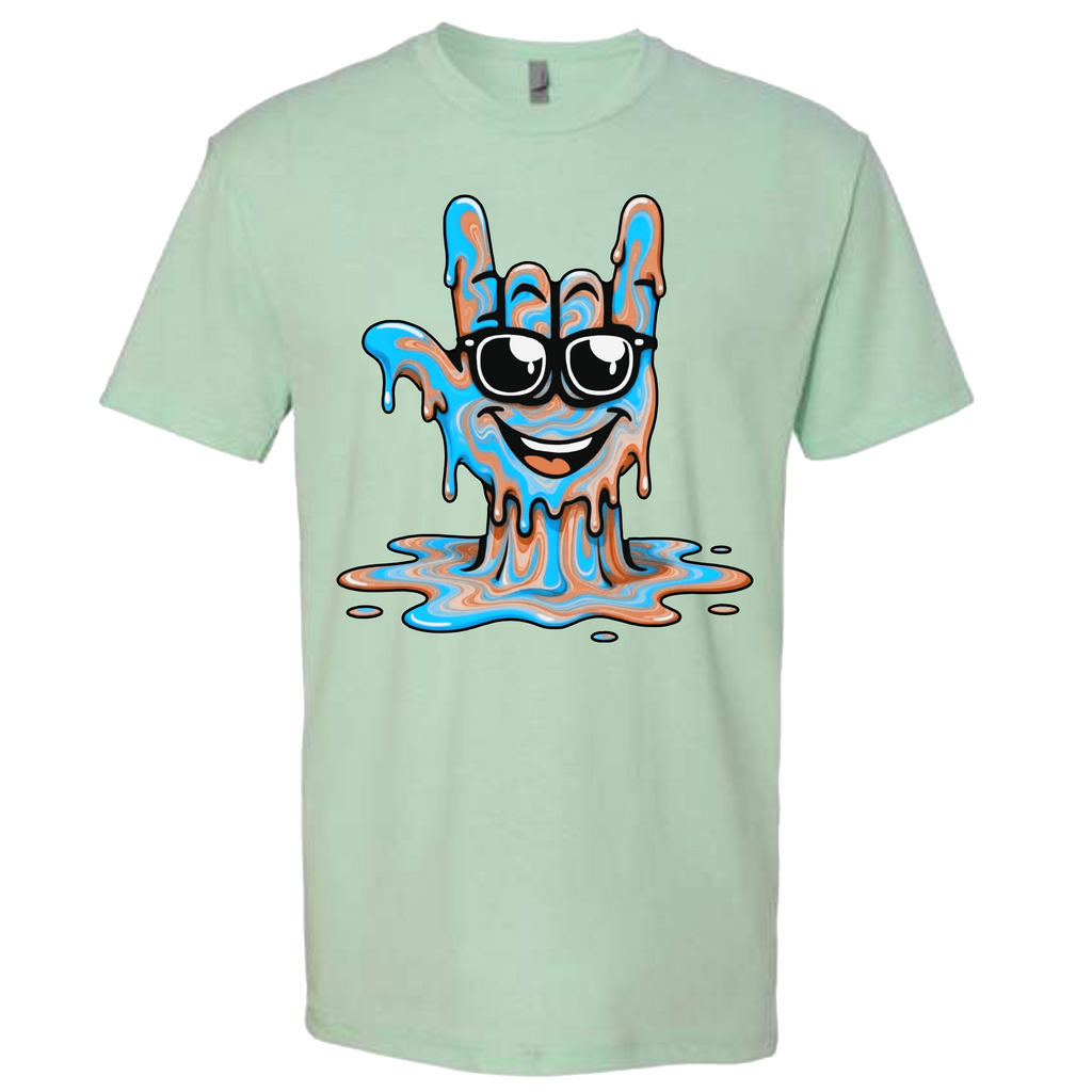 ASL Drip Face T-Shirt - Brown