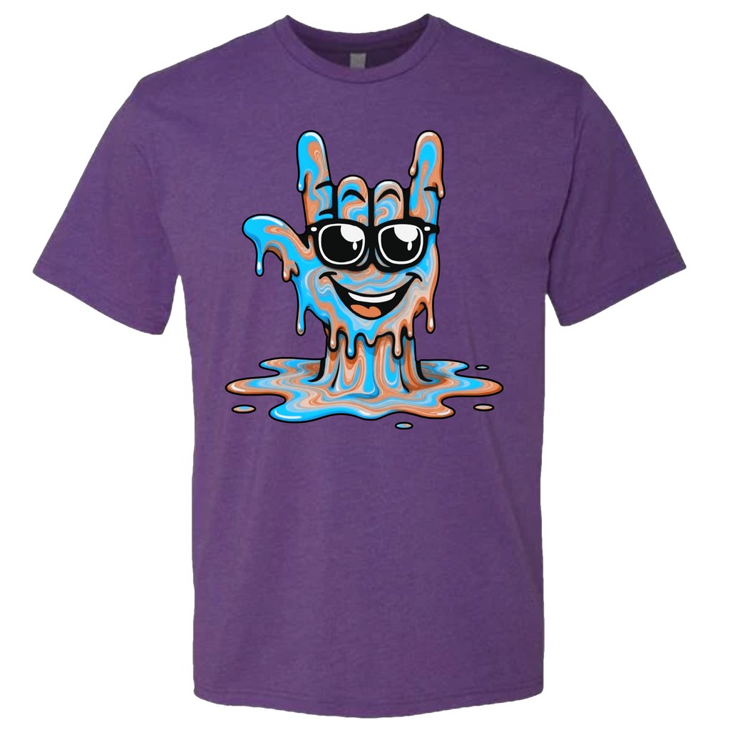 ASL Drip Face T-Shirt - Brown