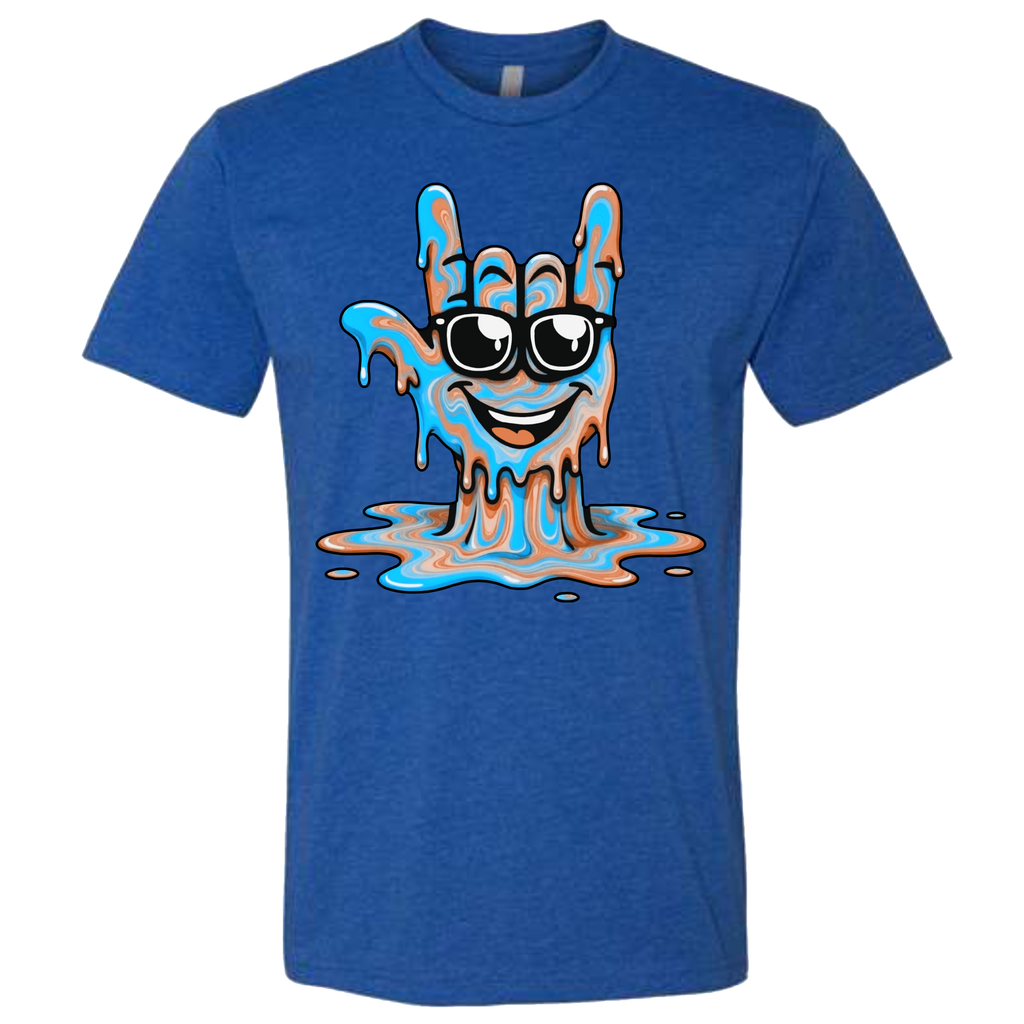 ASL Drip Face T-Shirt - Brown