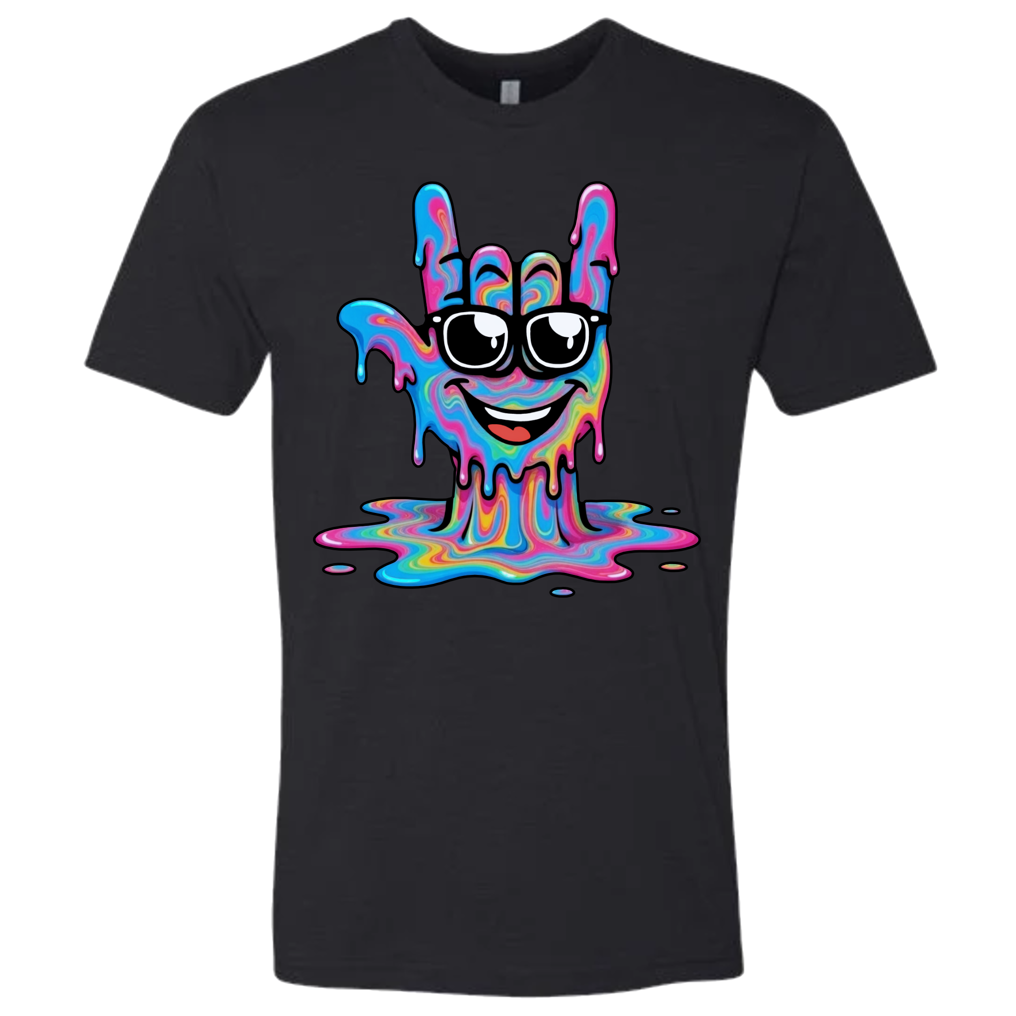ASL Drip Face T-Shirt - Rainbow