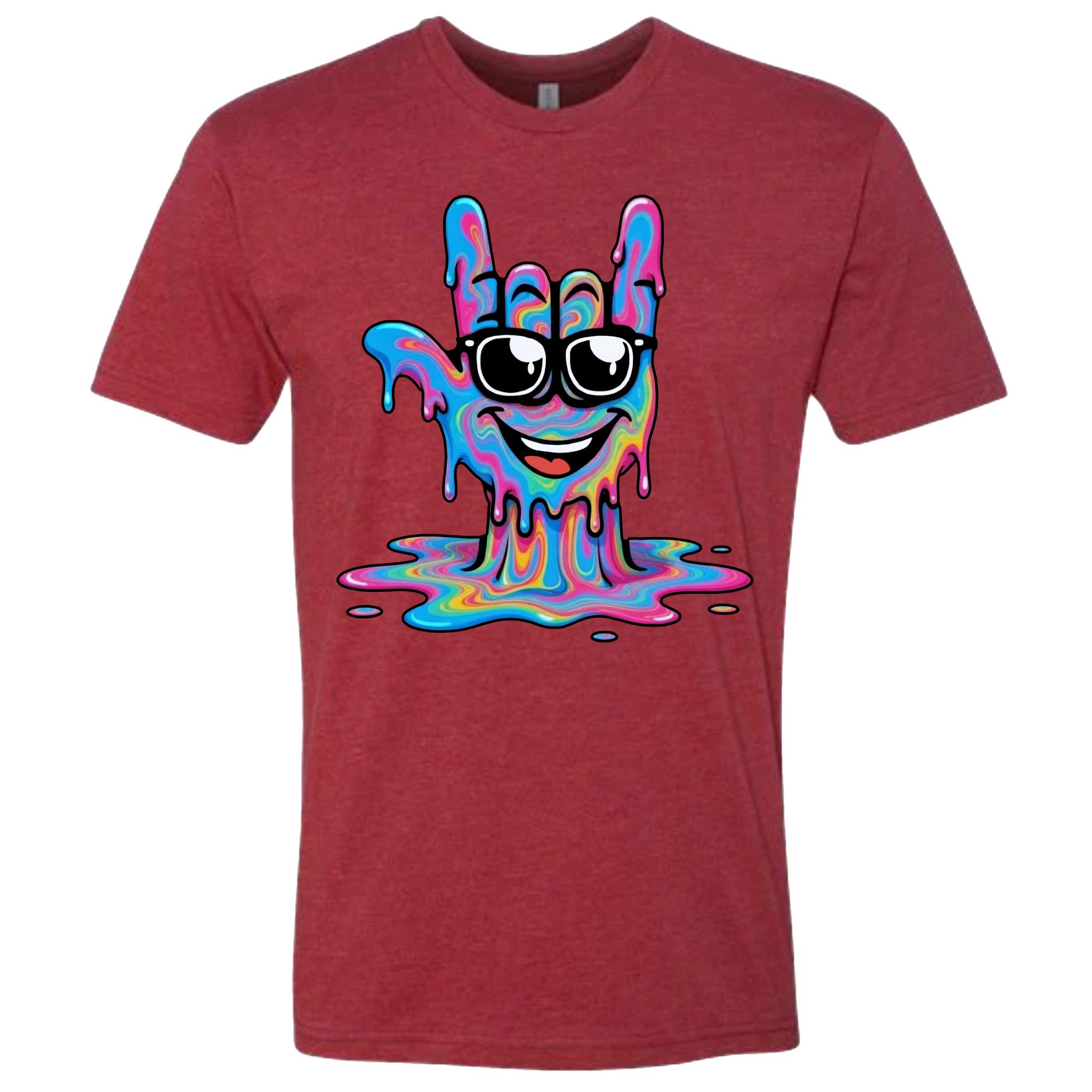 ASL Drip Face T-Shirt - Rainbow