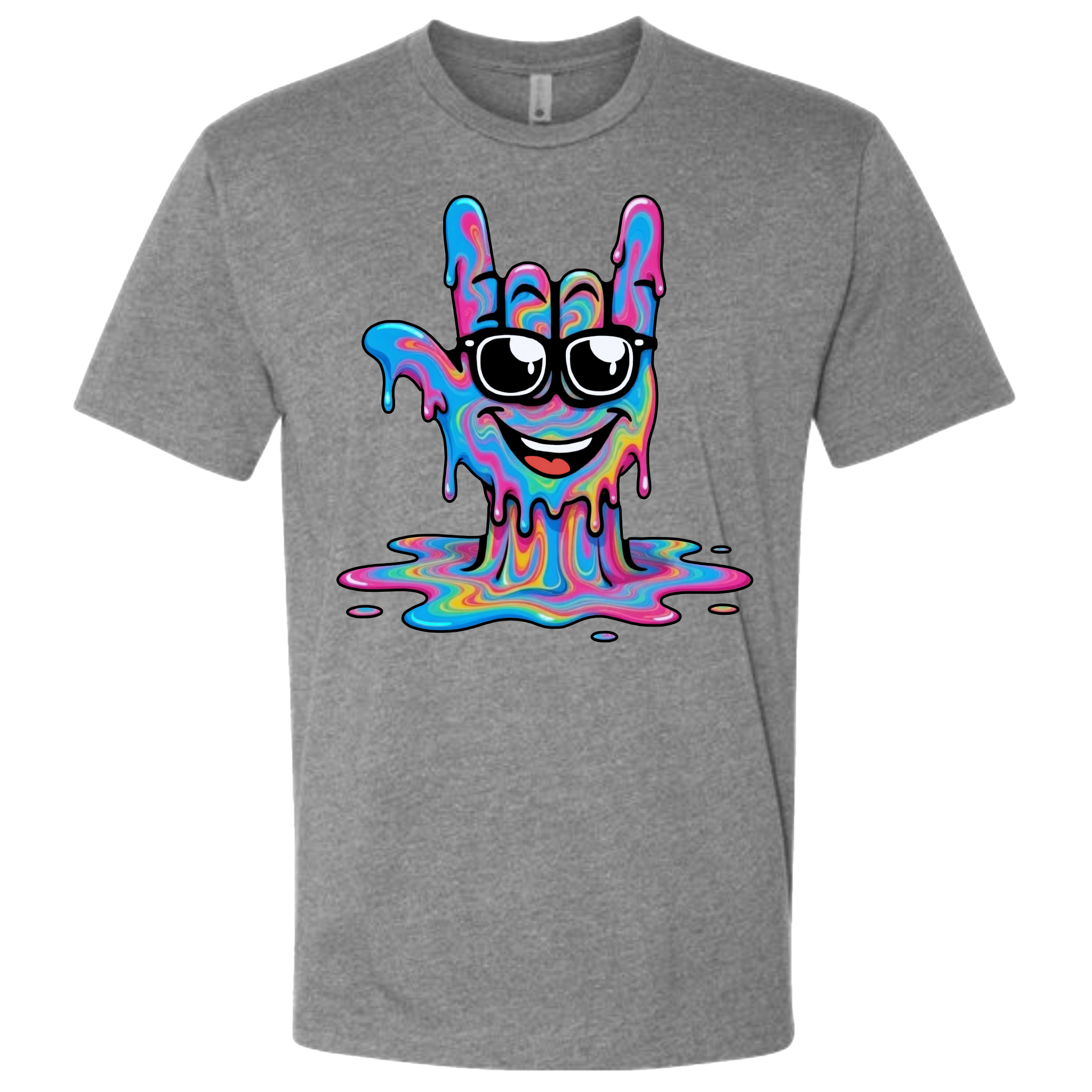 ASL Drip Face T-Shirt - Rainbow