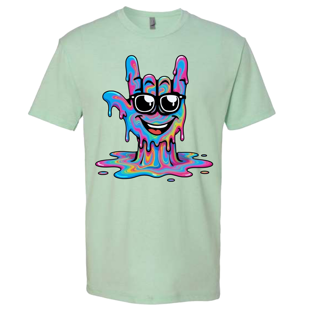 ASL Drip Face T-Shirt - Rainbow