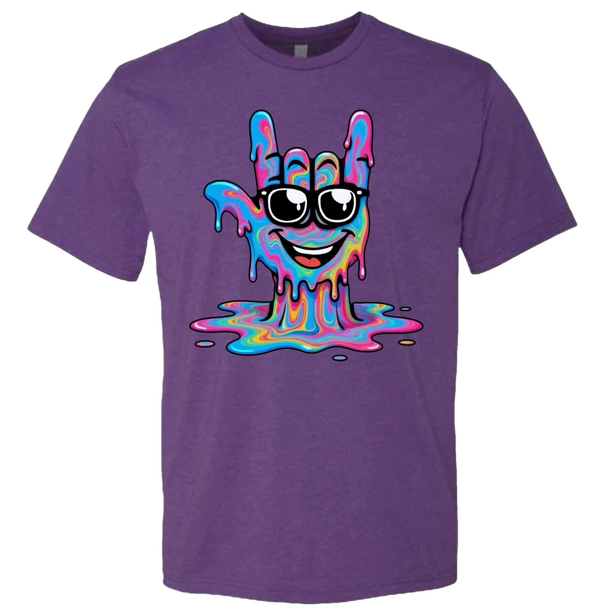 ASL Drip Face T-Shirt - Rainbow
