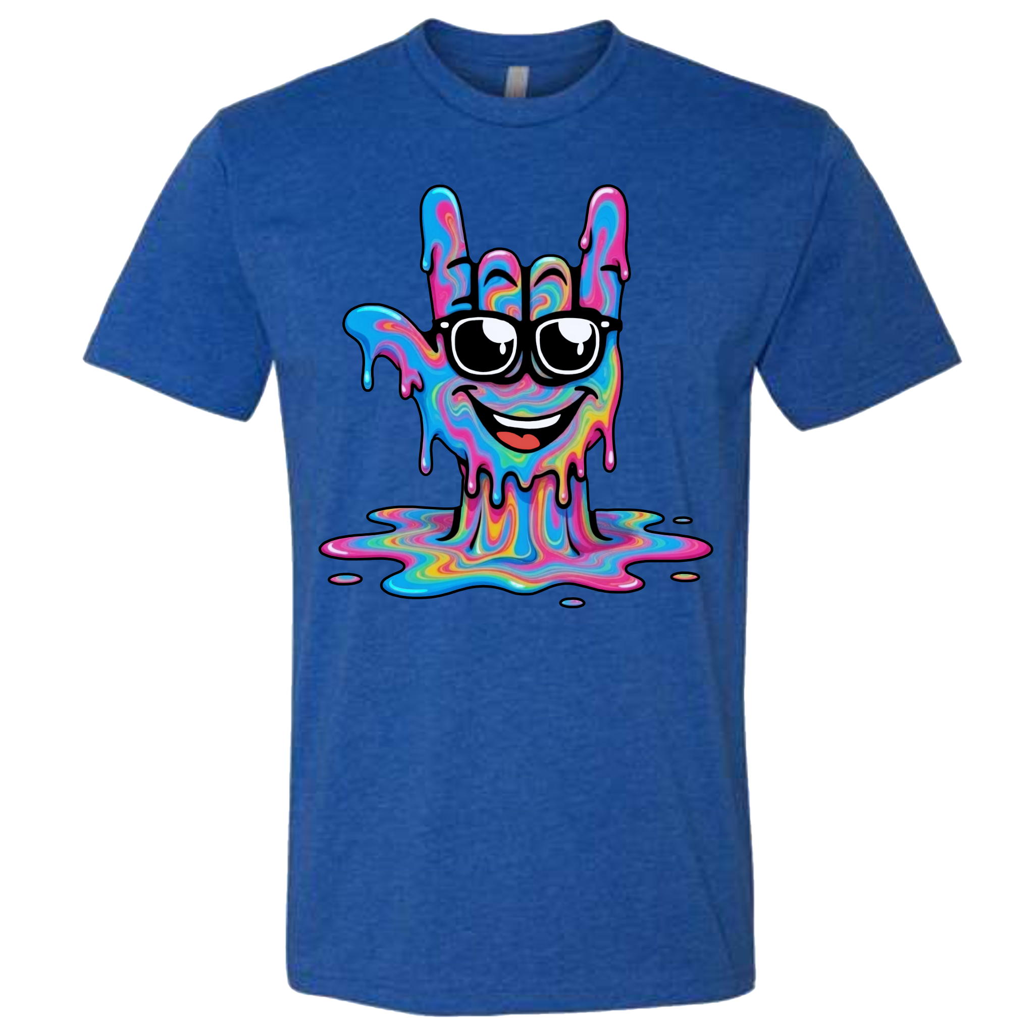 ASL Drip Face T-Shirt - Rainbow