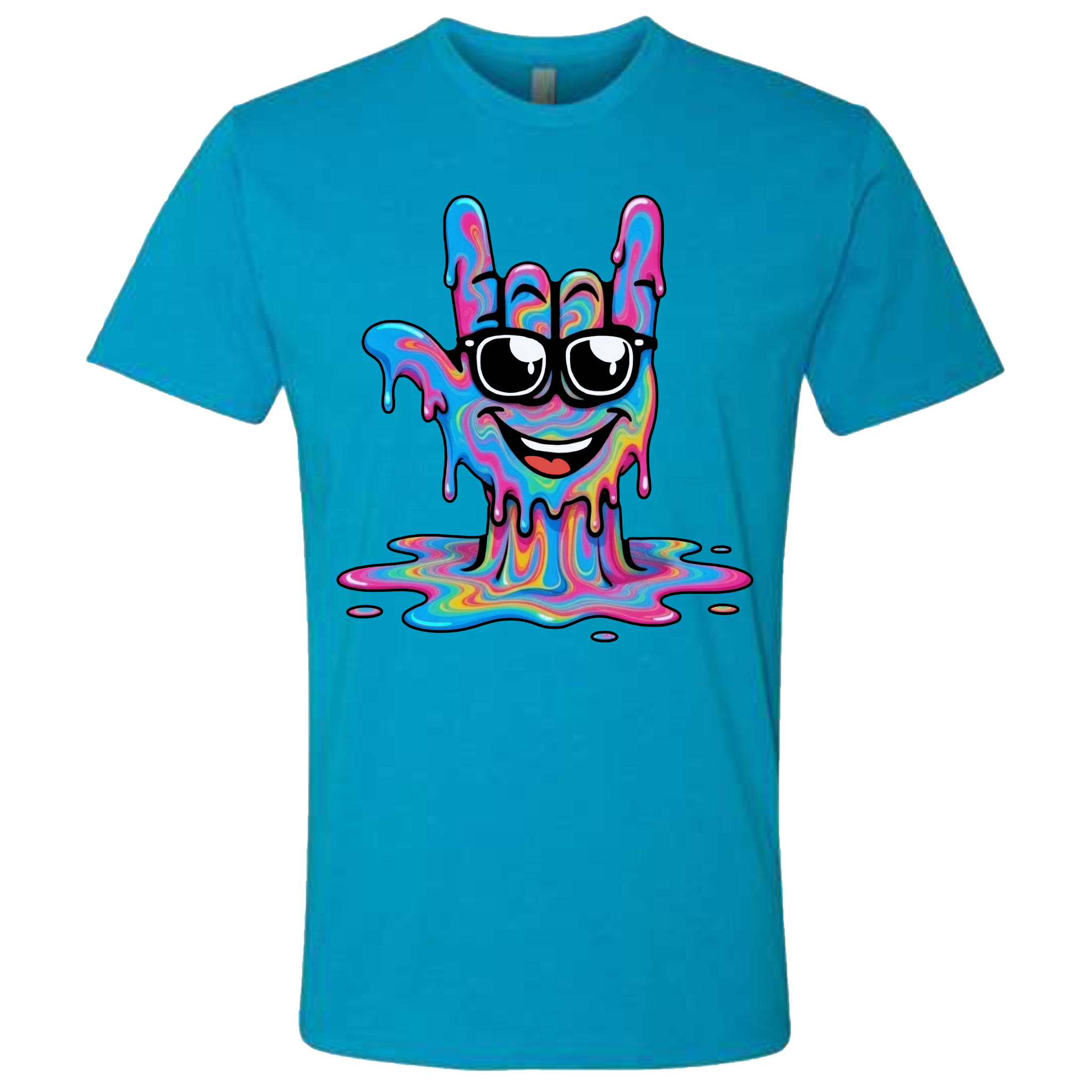 ASL Drip Face T-Shirt - Rainbow
