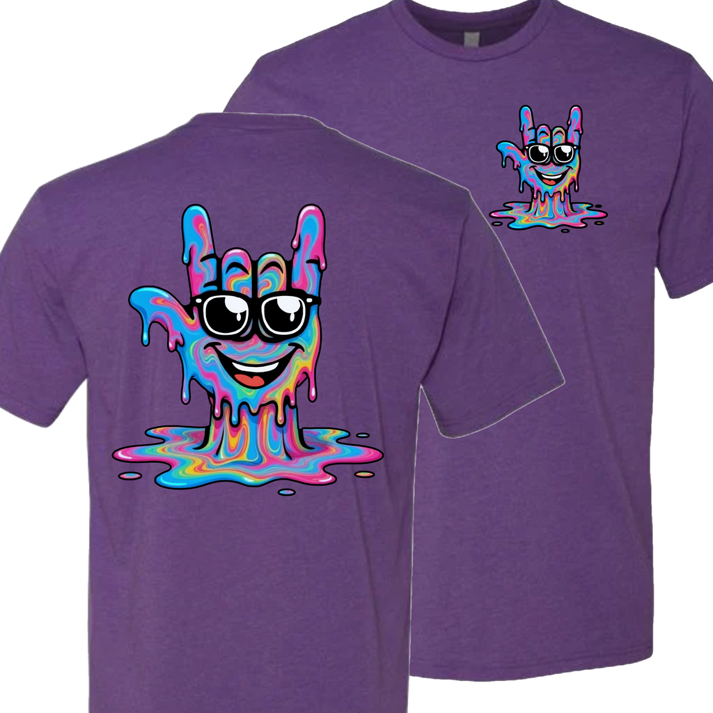 ASL Drip Face T-Shirt - Rainbow