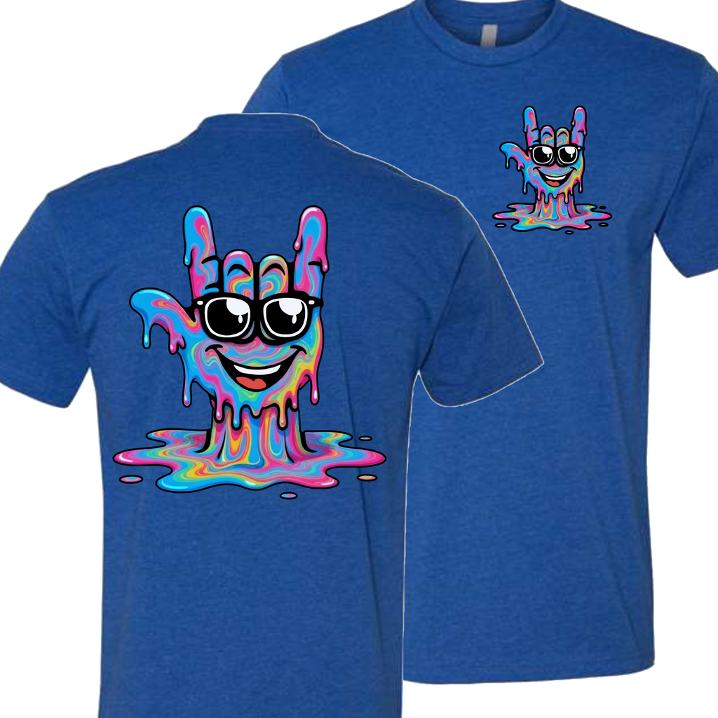 ASL Drip Face T-Shirt - Rainbow