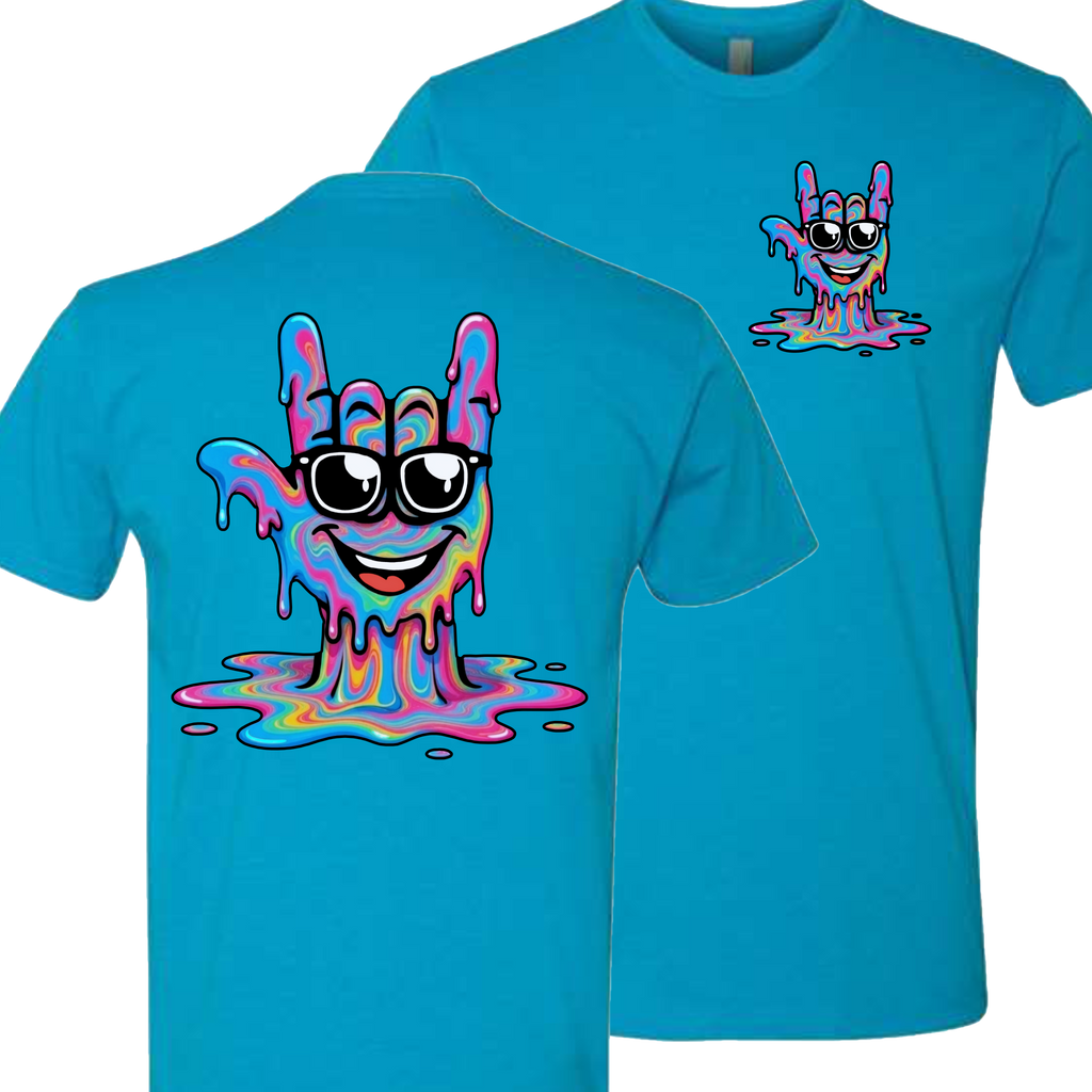 ASL Drip Face T-Shirt - Rainbow