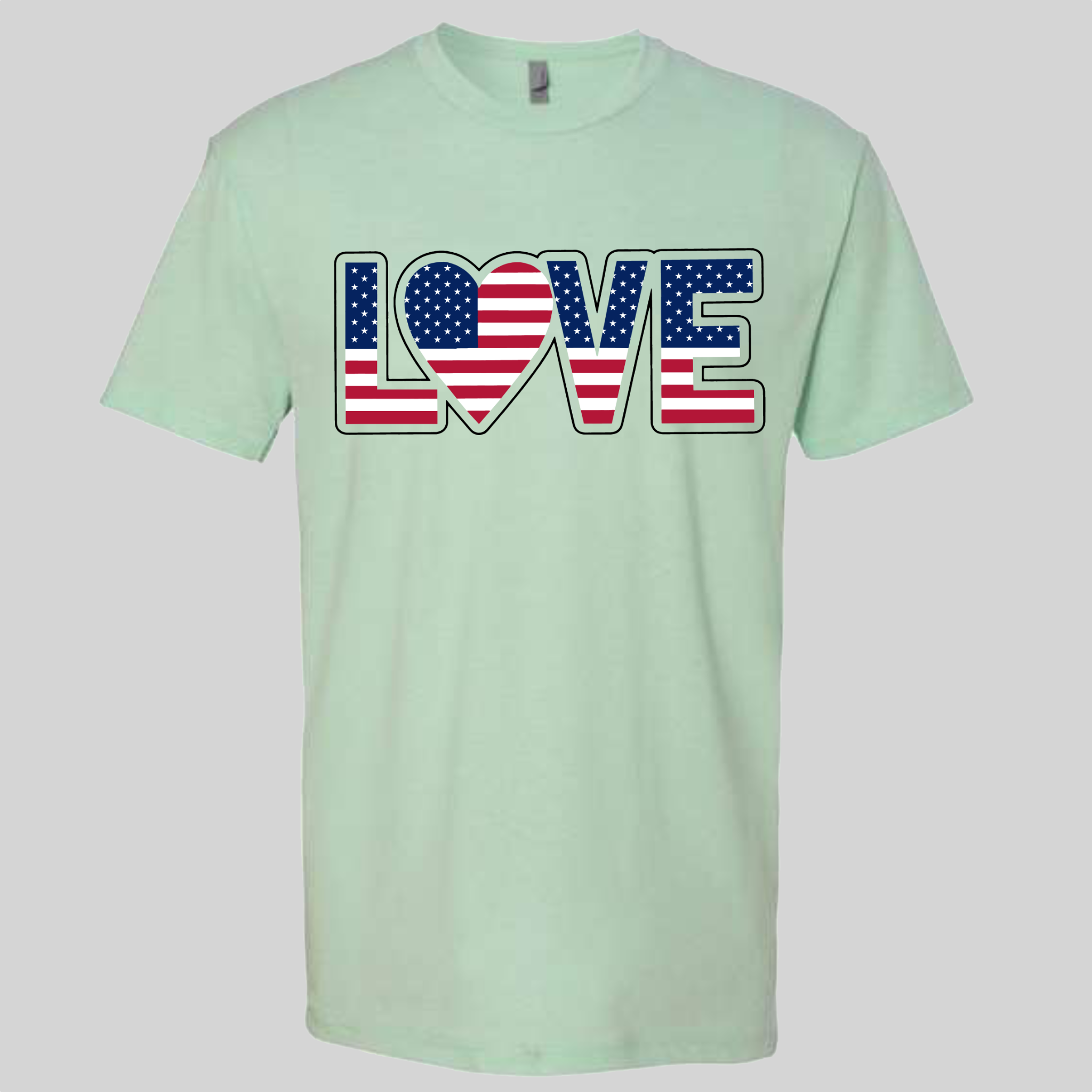 LOVE - USA Flag T-Shirt