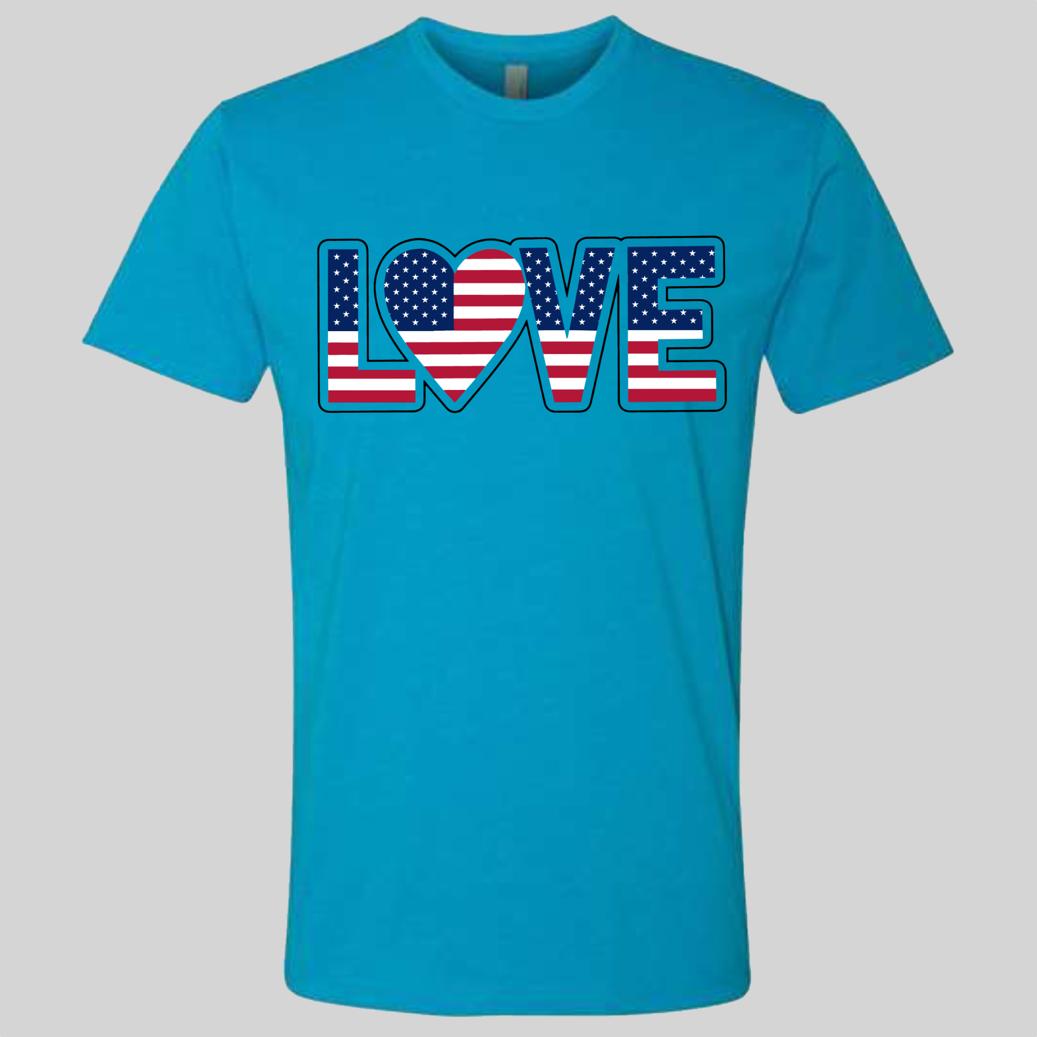 LOVE - USA Flag T-Shirt