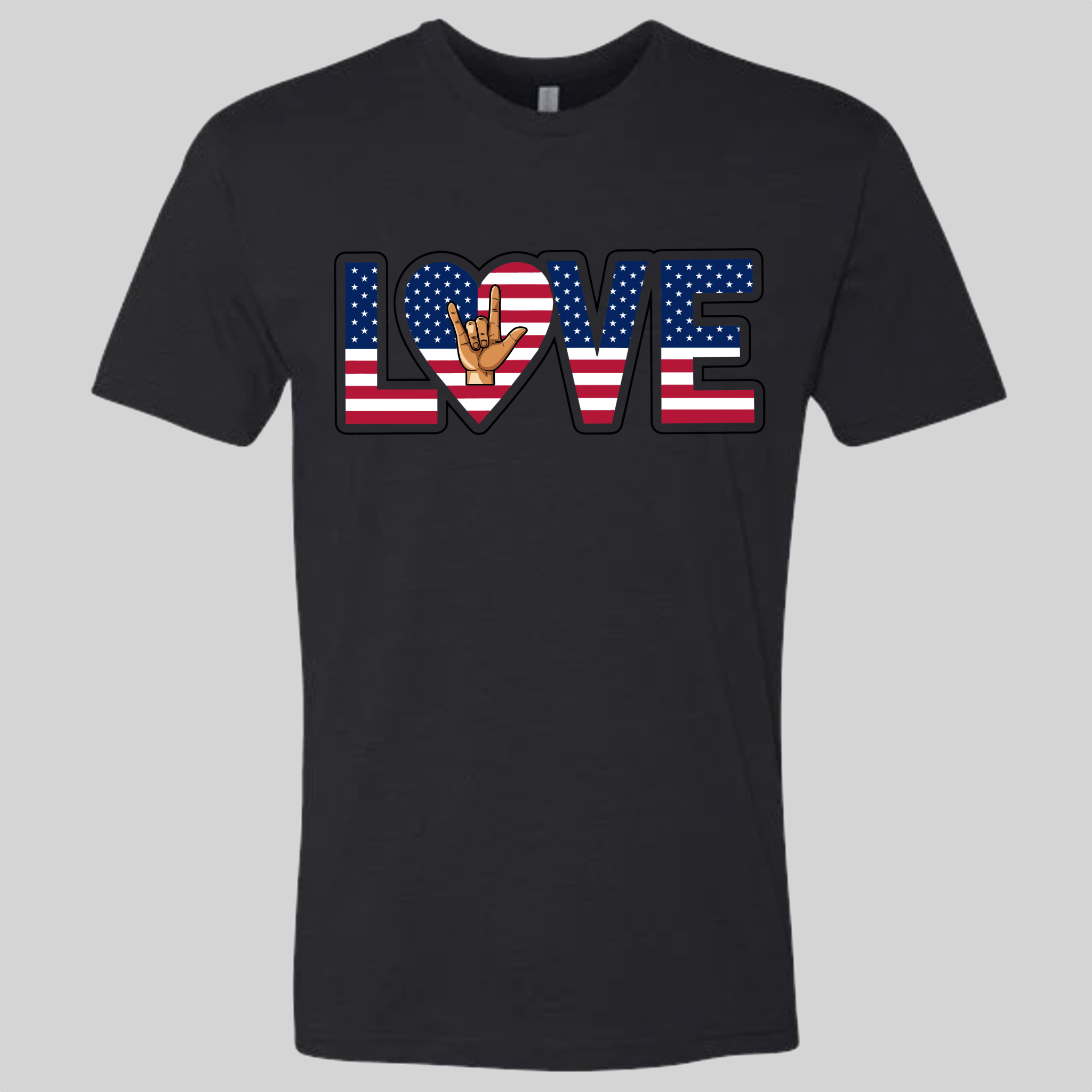 LOVE - USA Flag T-Shirt