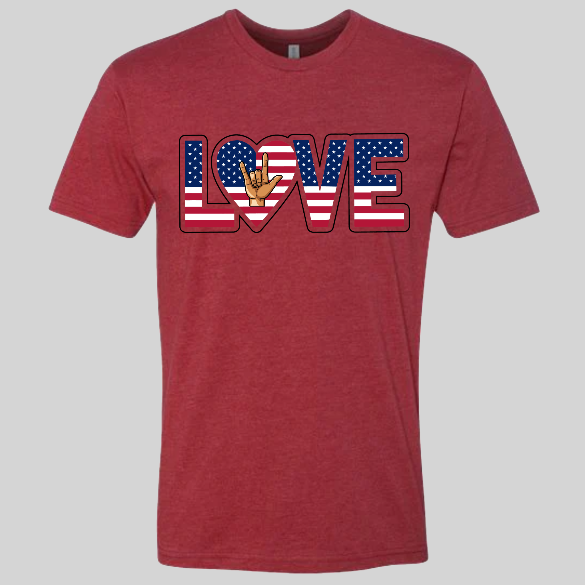 LOVE - USA Flag T-Shirt