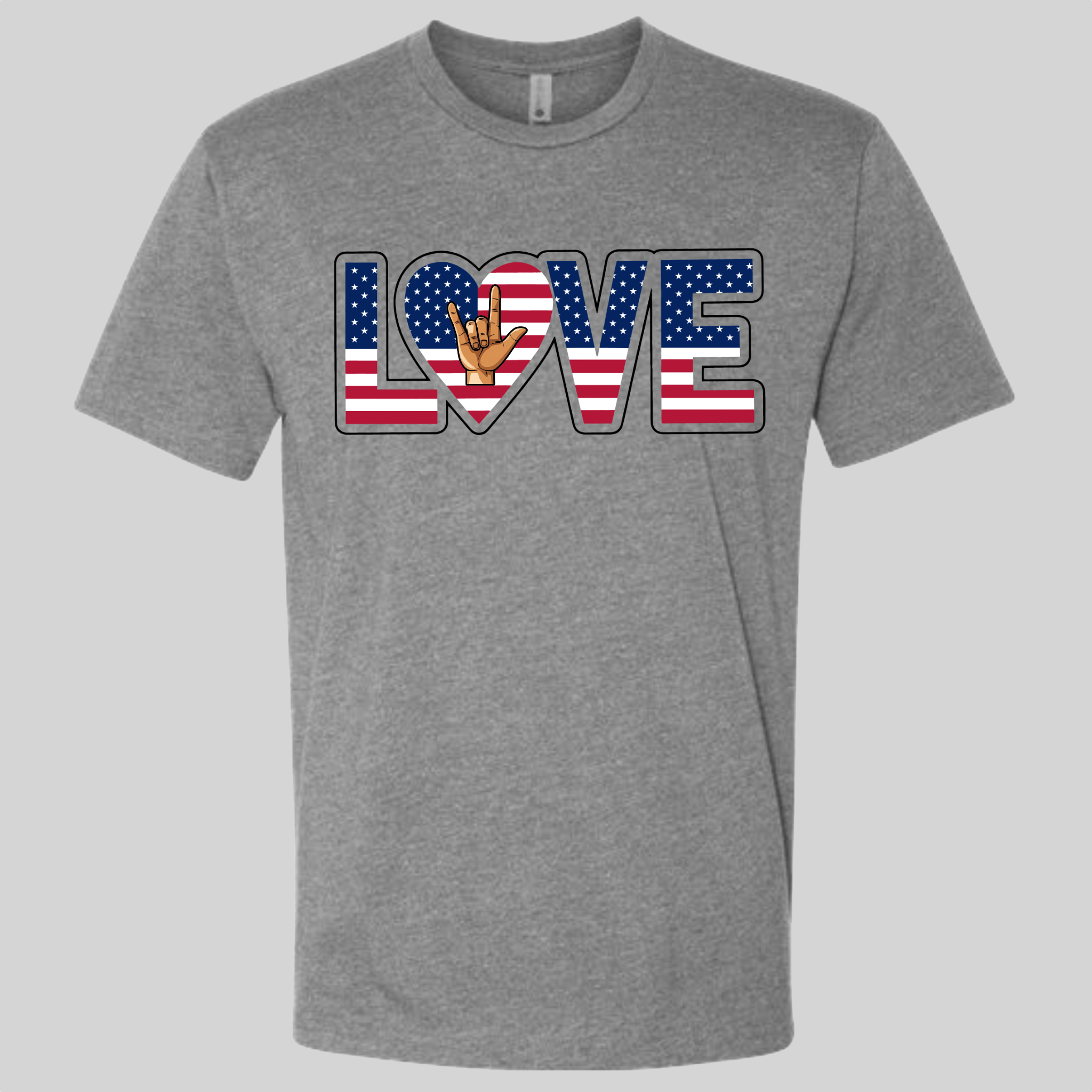 LOVE - USA Flag T-Shirt