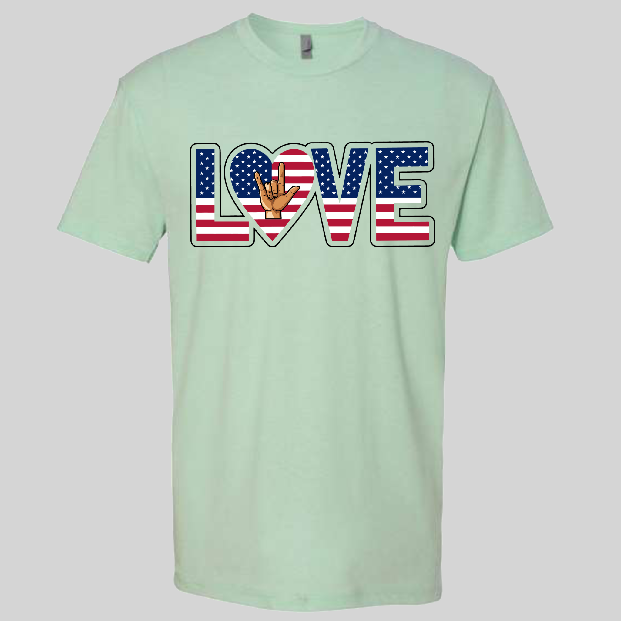 LOVE - USA Flag T-Shirt