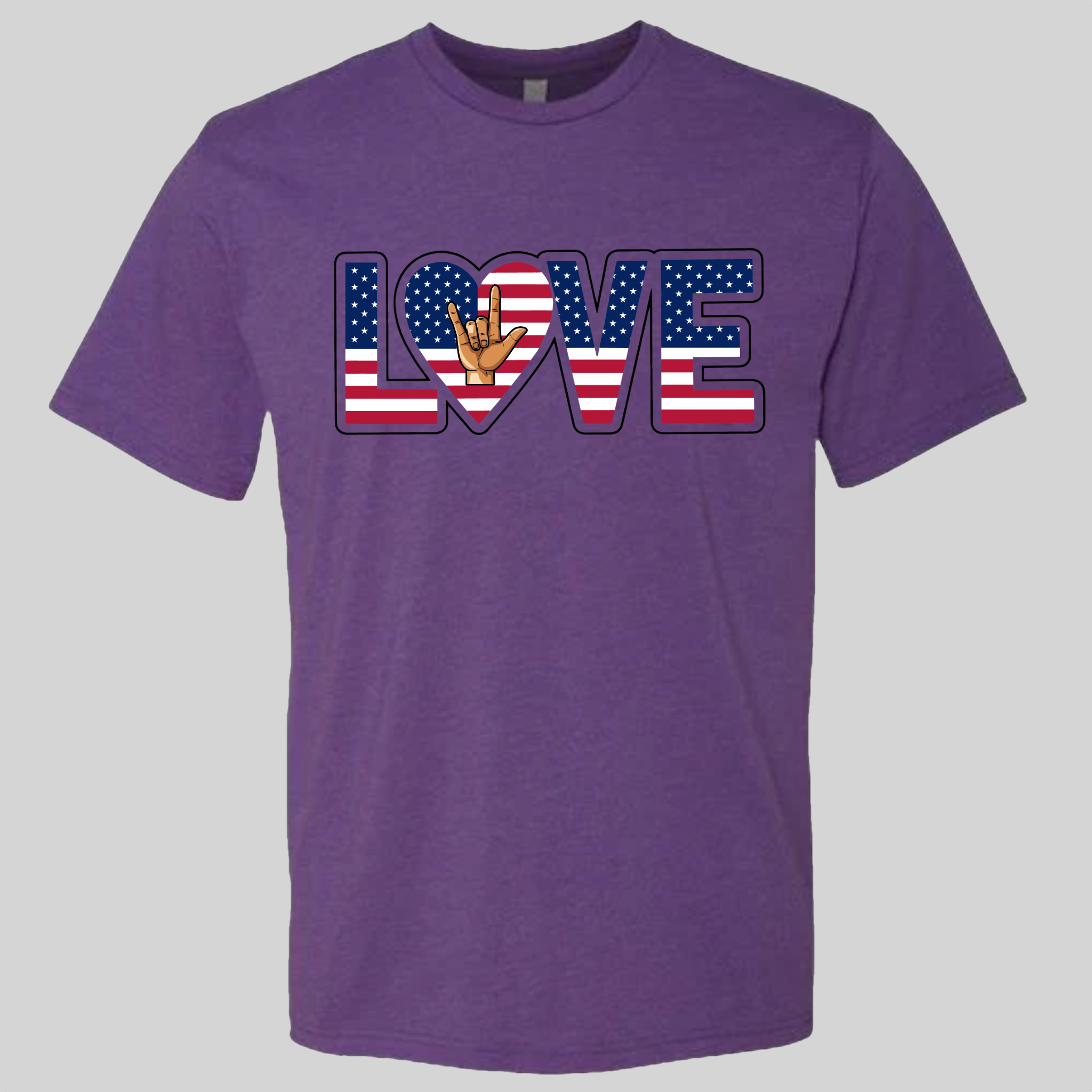 LOVE - USA Flag T-Shirt