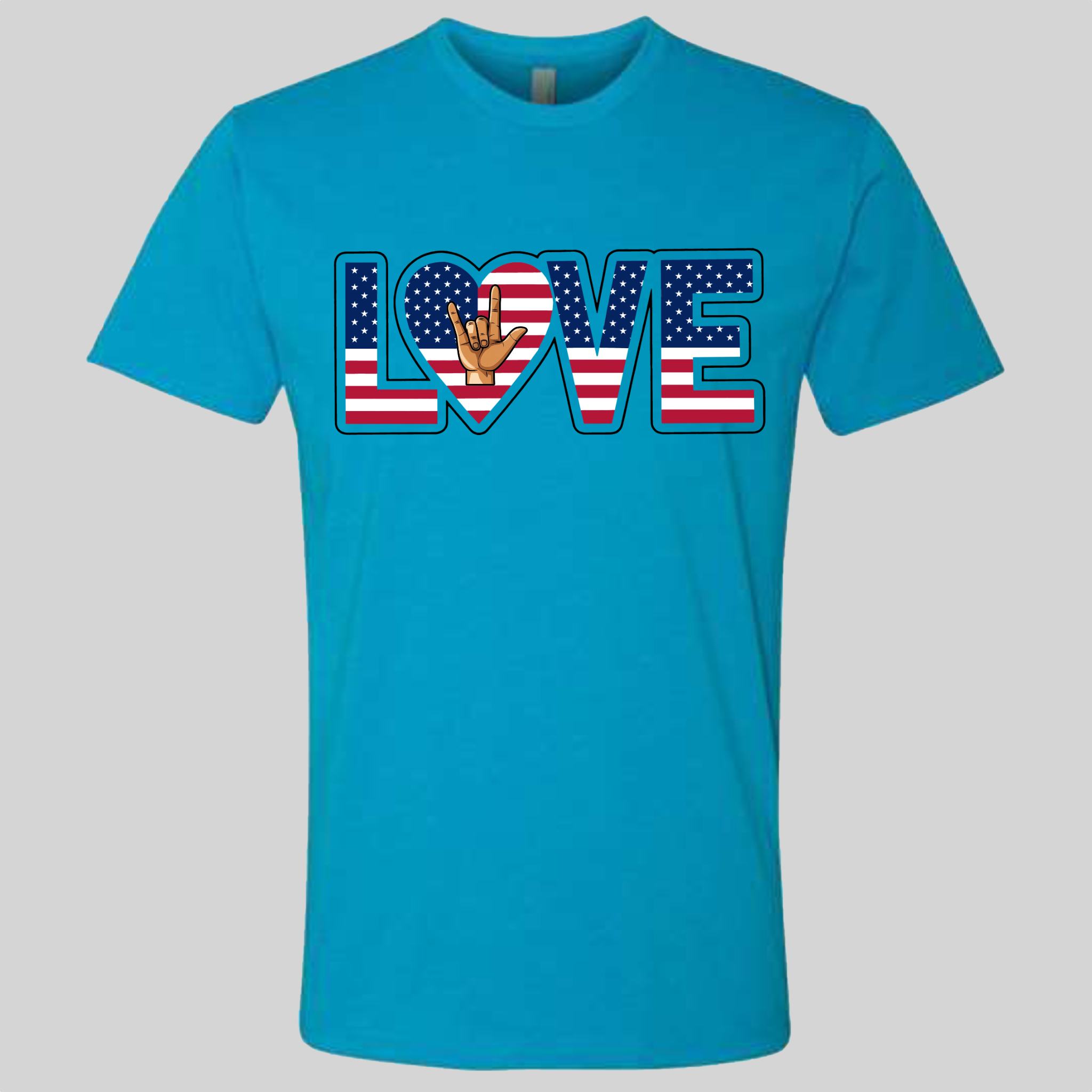 LOVE - USA Flag T-Shirt