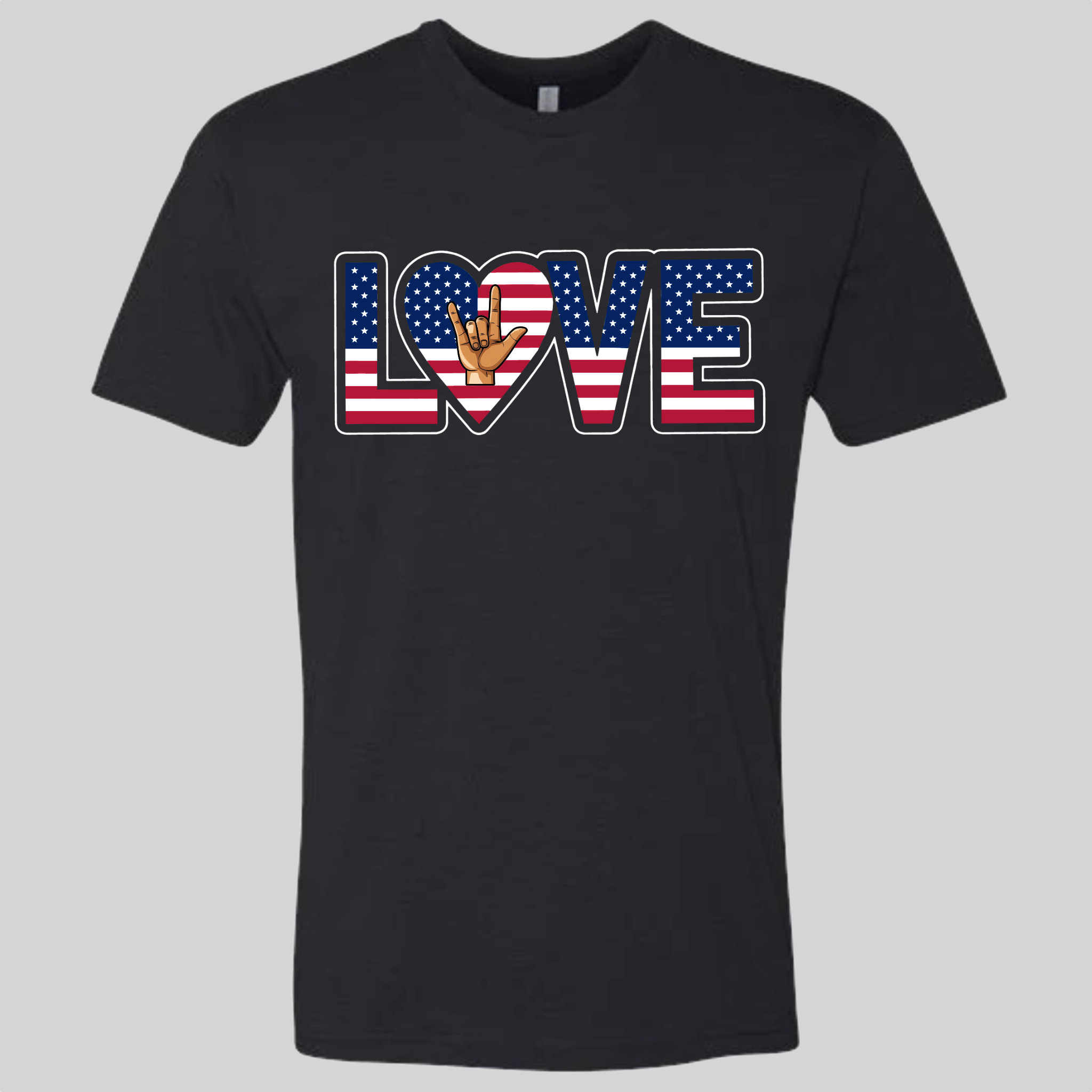 LOVE - USA Flag T-Shirt