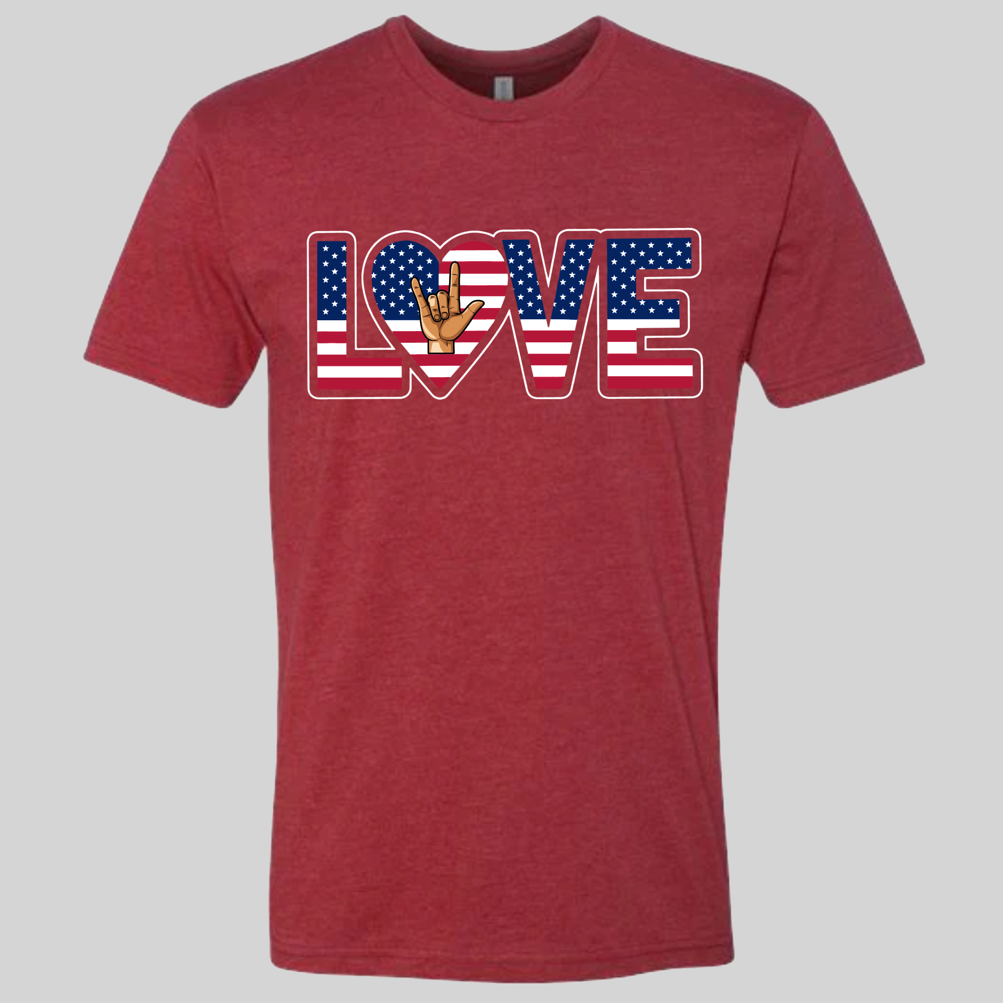 LOVE - USA Flag T-Shirt
