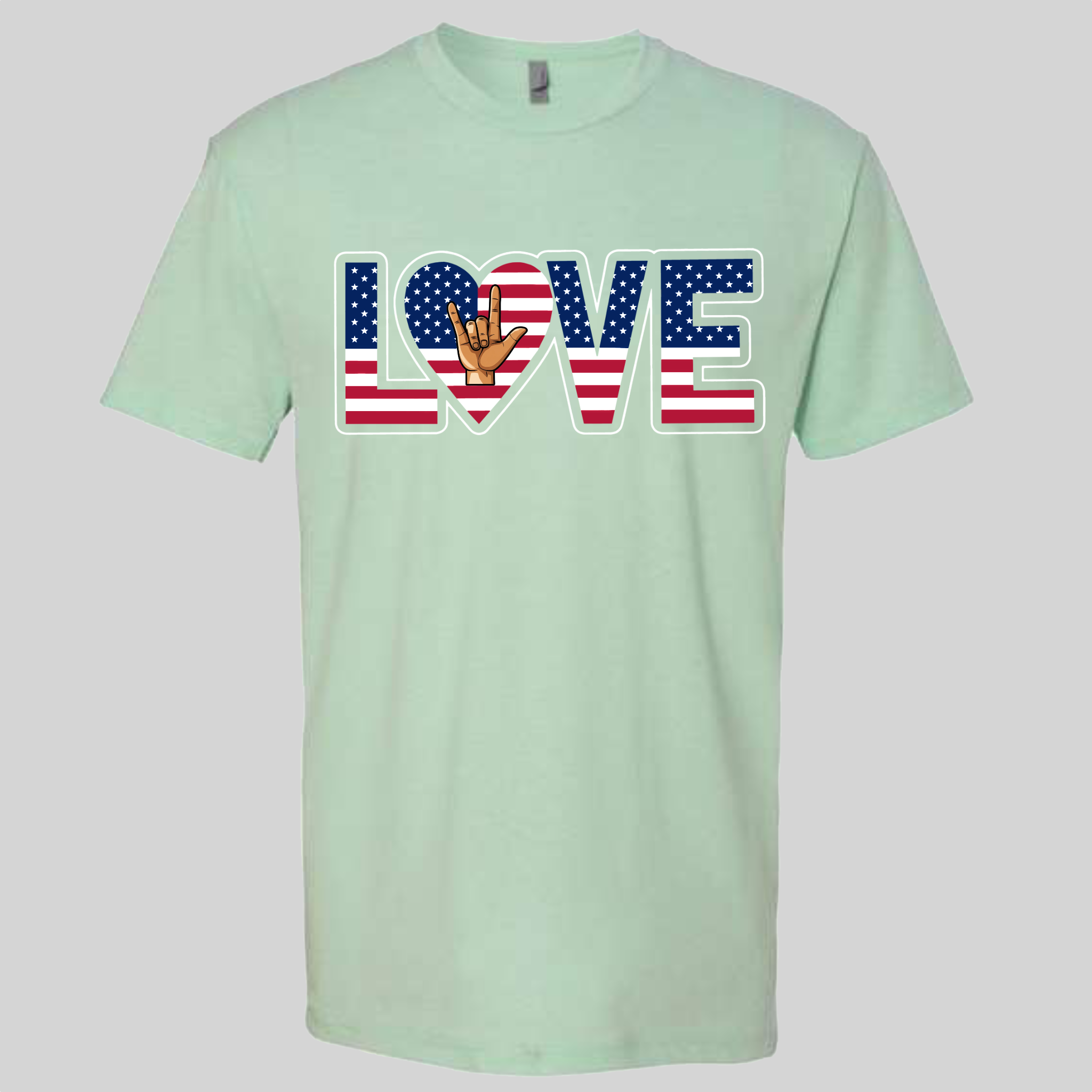 LOVE - USA Flag T-Shirt
