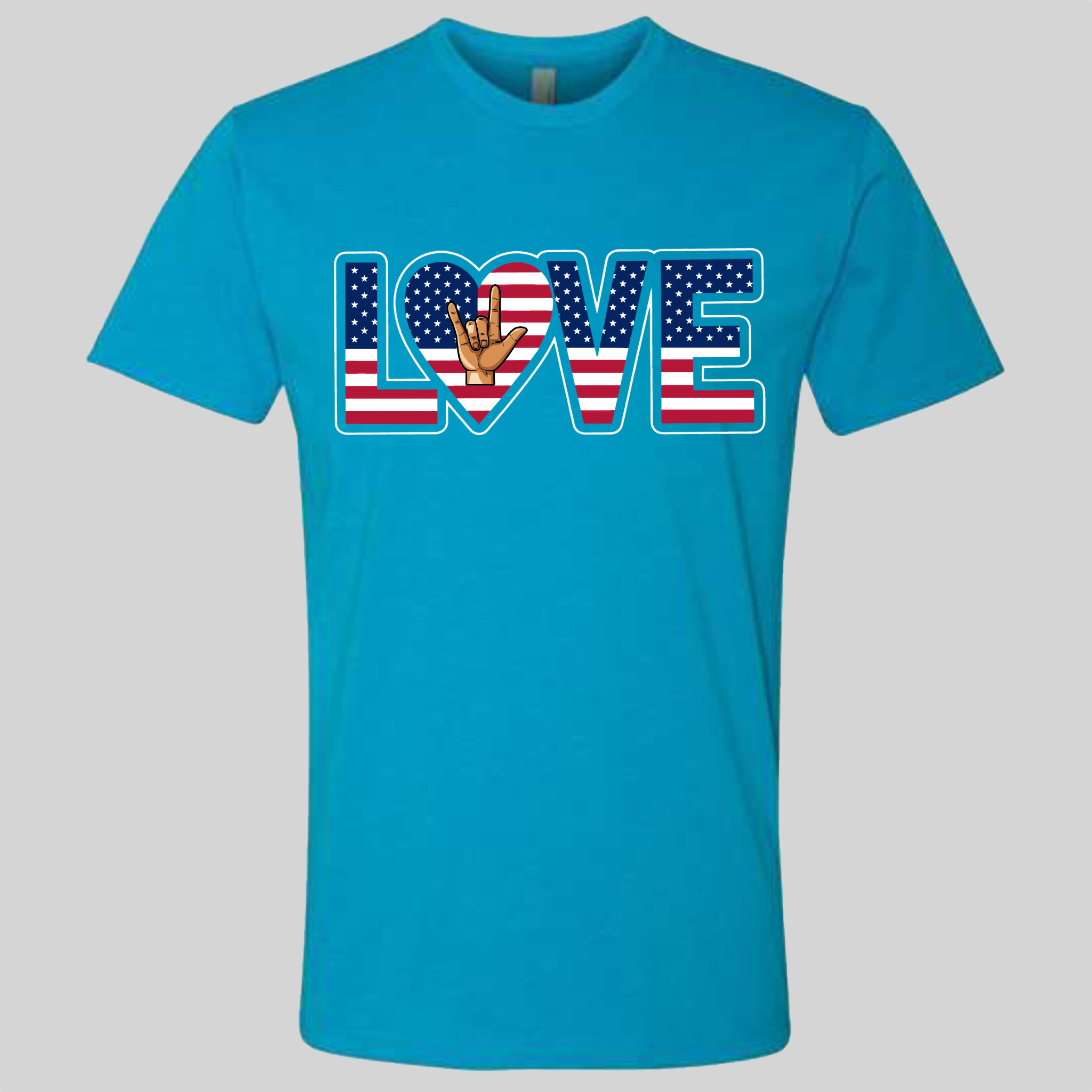 LOVE - USA Flag T-Shirt