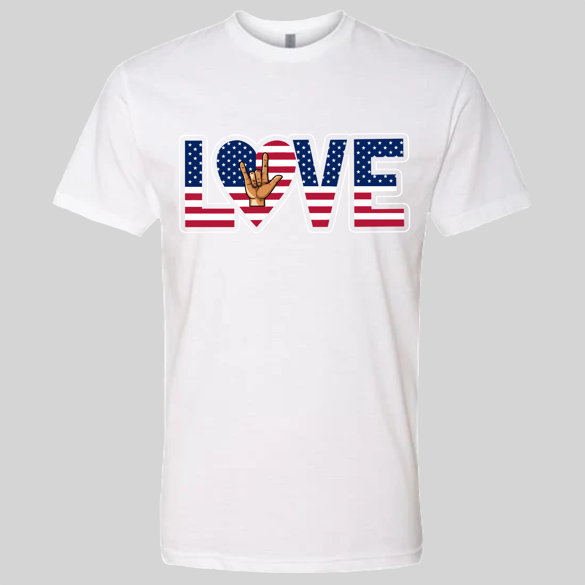 LOVE - USA Flag T-Shirt