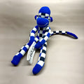 Sock Monkey - Blue & Black Checkered