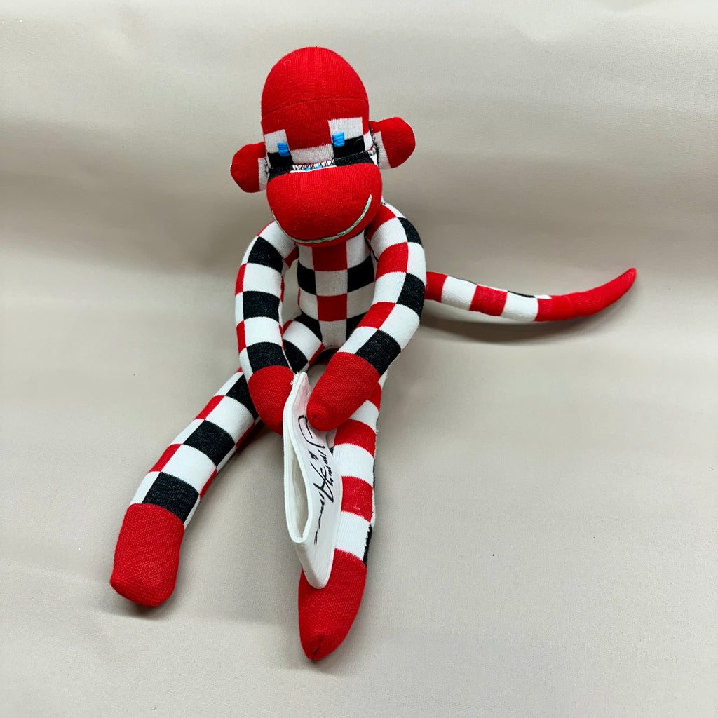 Sock Monkey - Red & Black Checkered