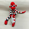Sock Monkey - Red & Black Checkered