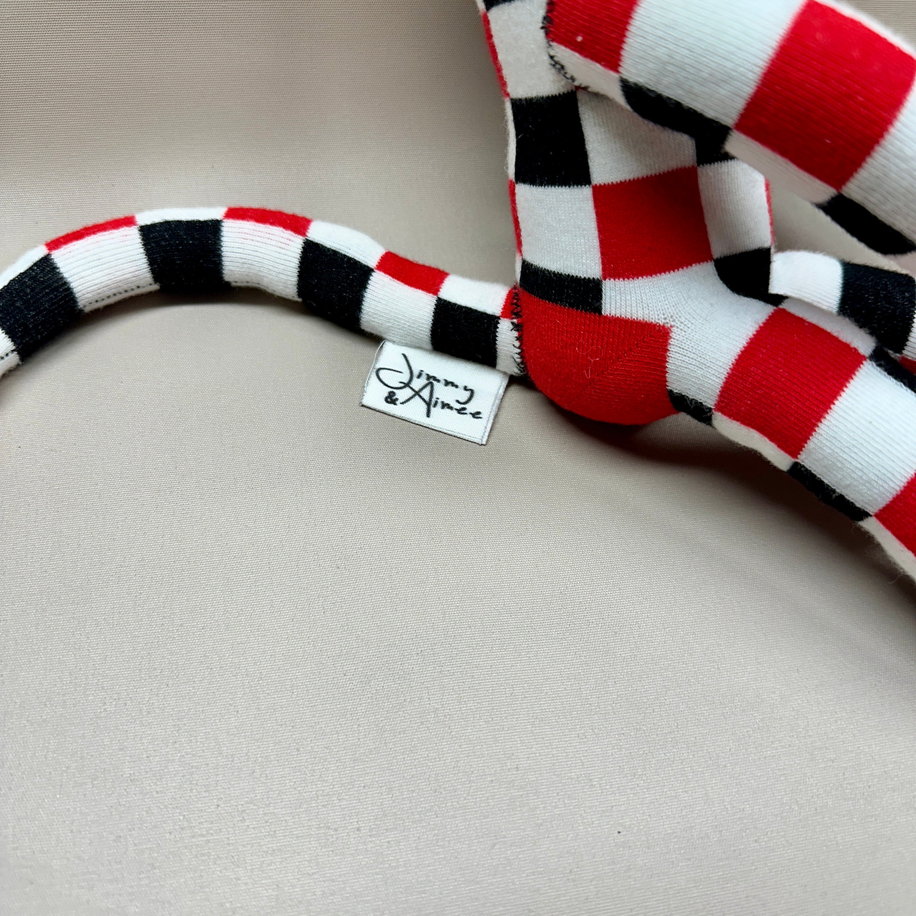 Sock Monkey - Red & Black Checkered