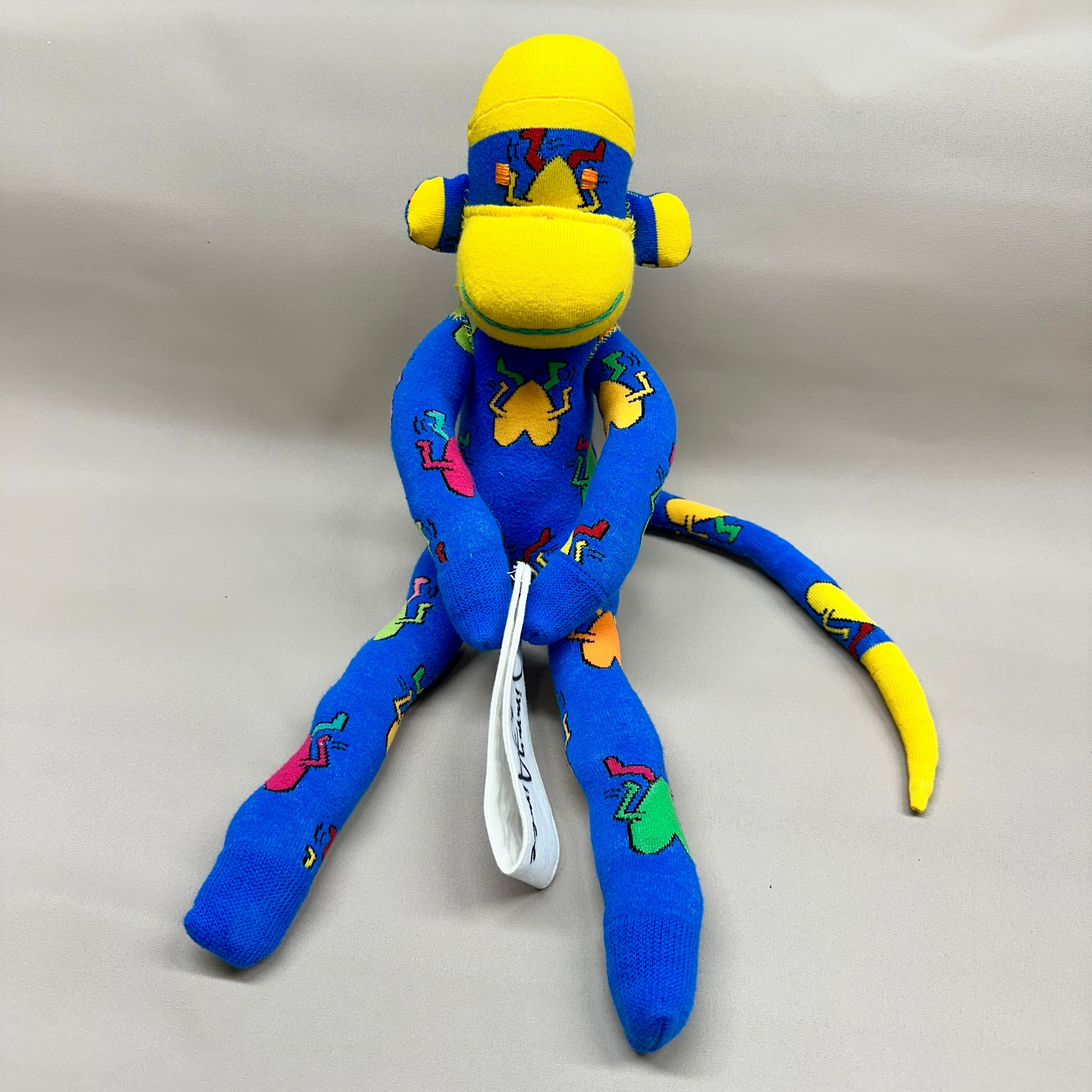 Sock Monkey - Keith Haring Blue