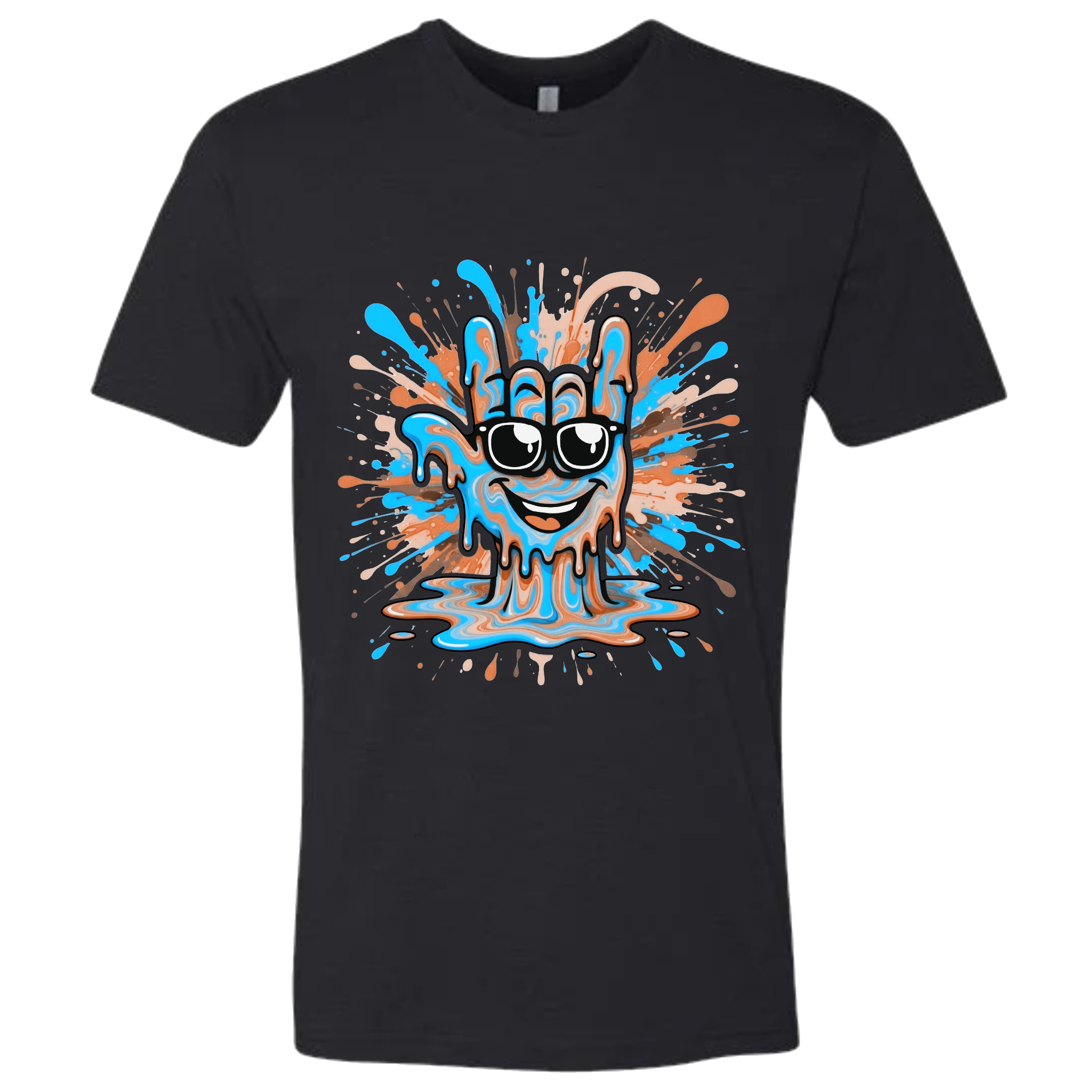 ASL Splash Face Brown T-Shirt