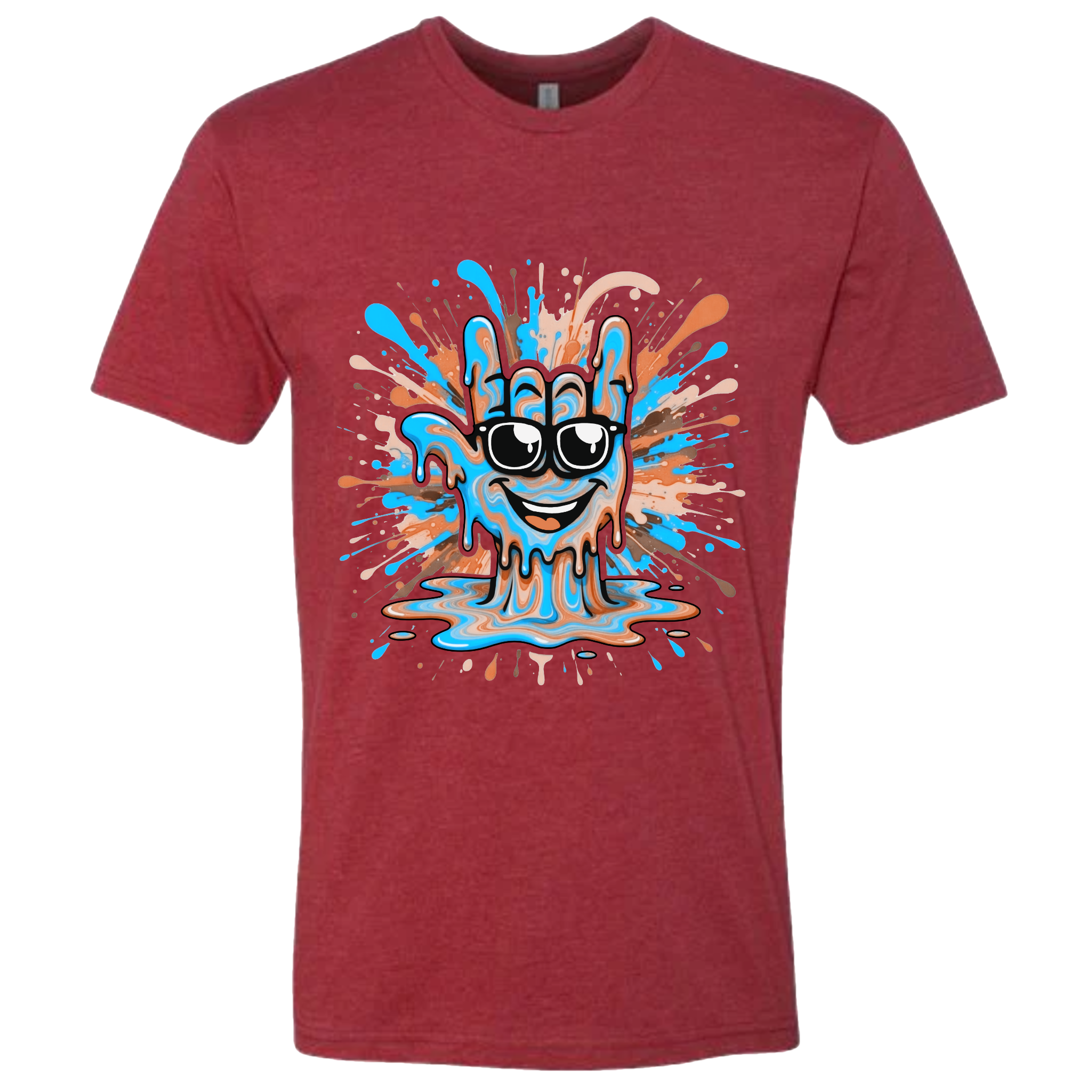 ASL Splash Face Brown T-Shirt