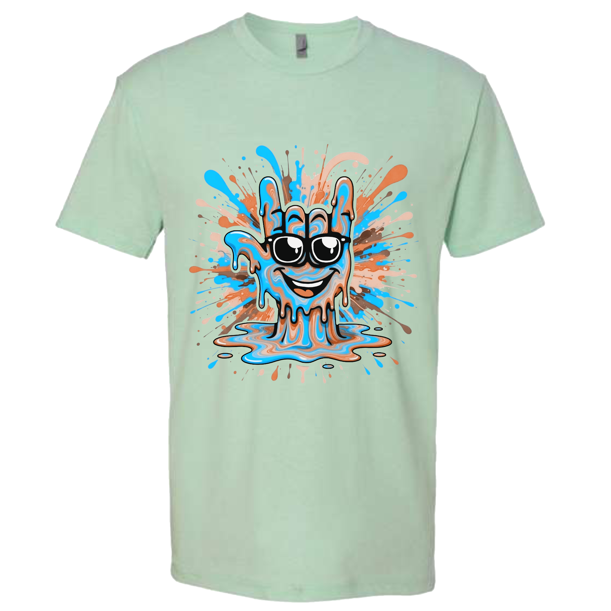 ASL Splash Face Brown T-Shirt