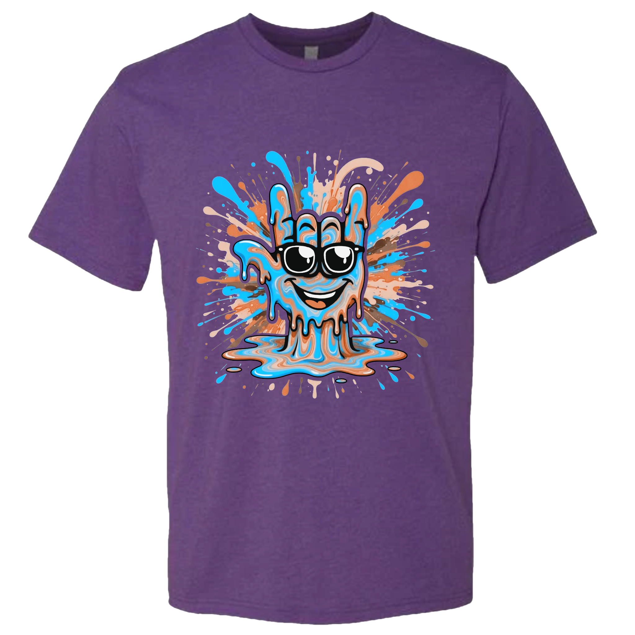 ASL Splash Face Brown T-Shirt