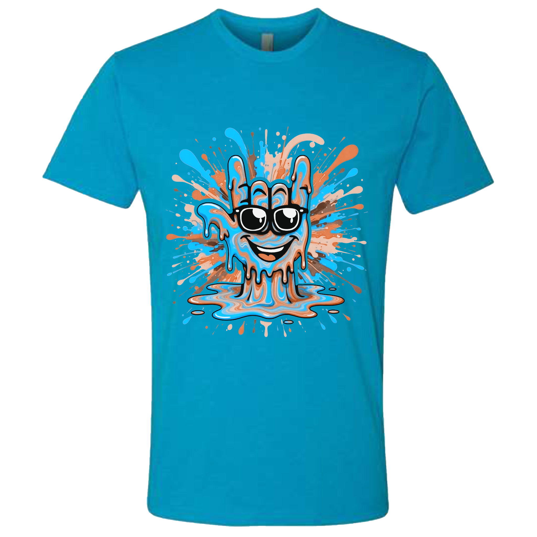 ASL Splash Face Brown T-Shirt
