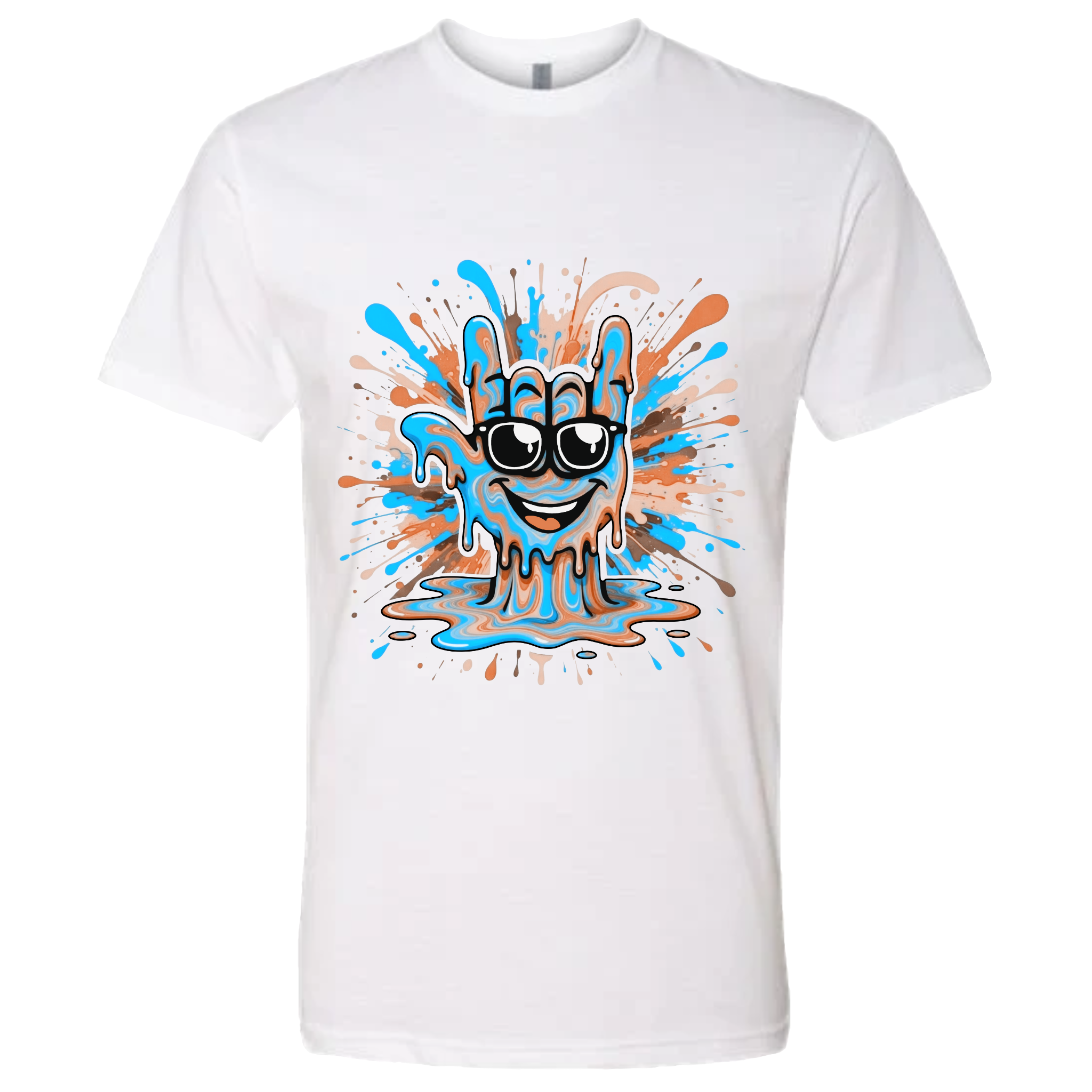 ASL Splash Face Brown T-Shirt