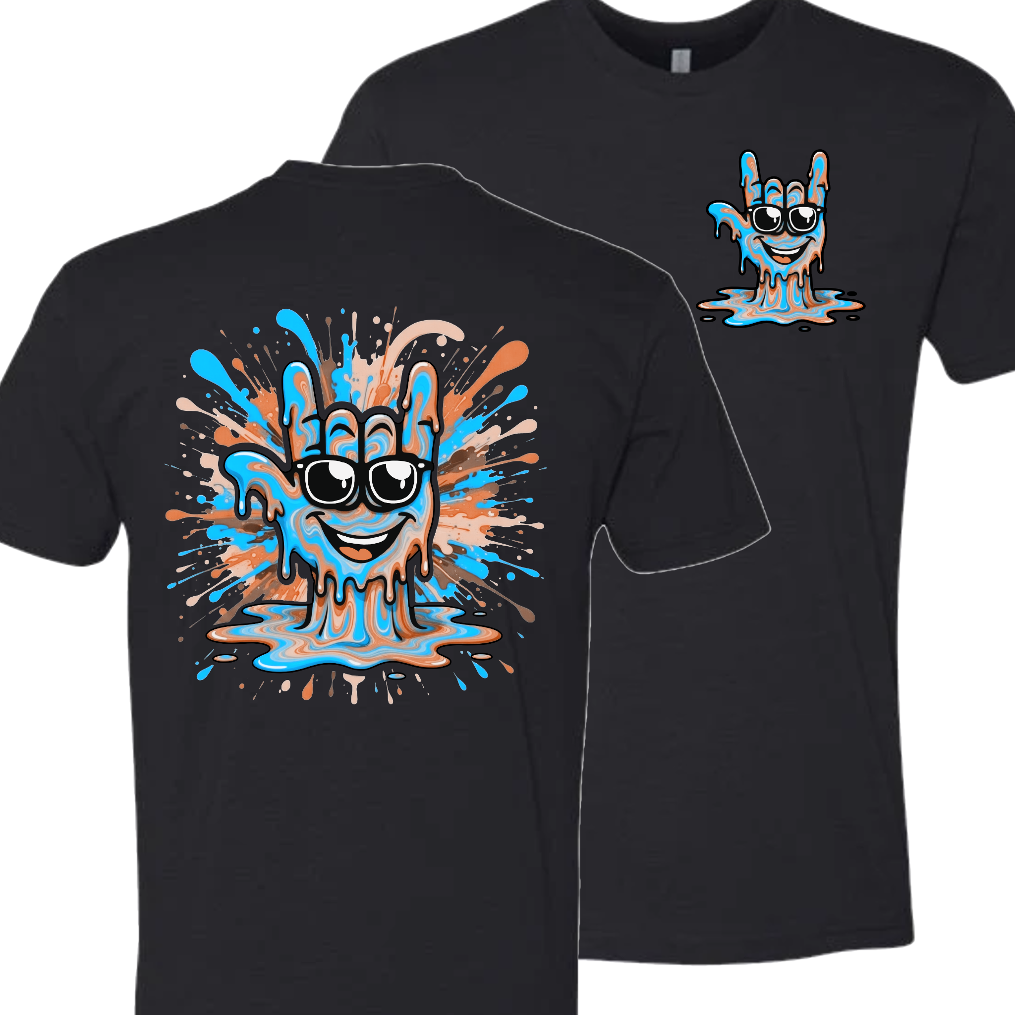 ASL Splash Face Brown T-Shirt