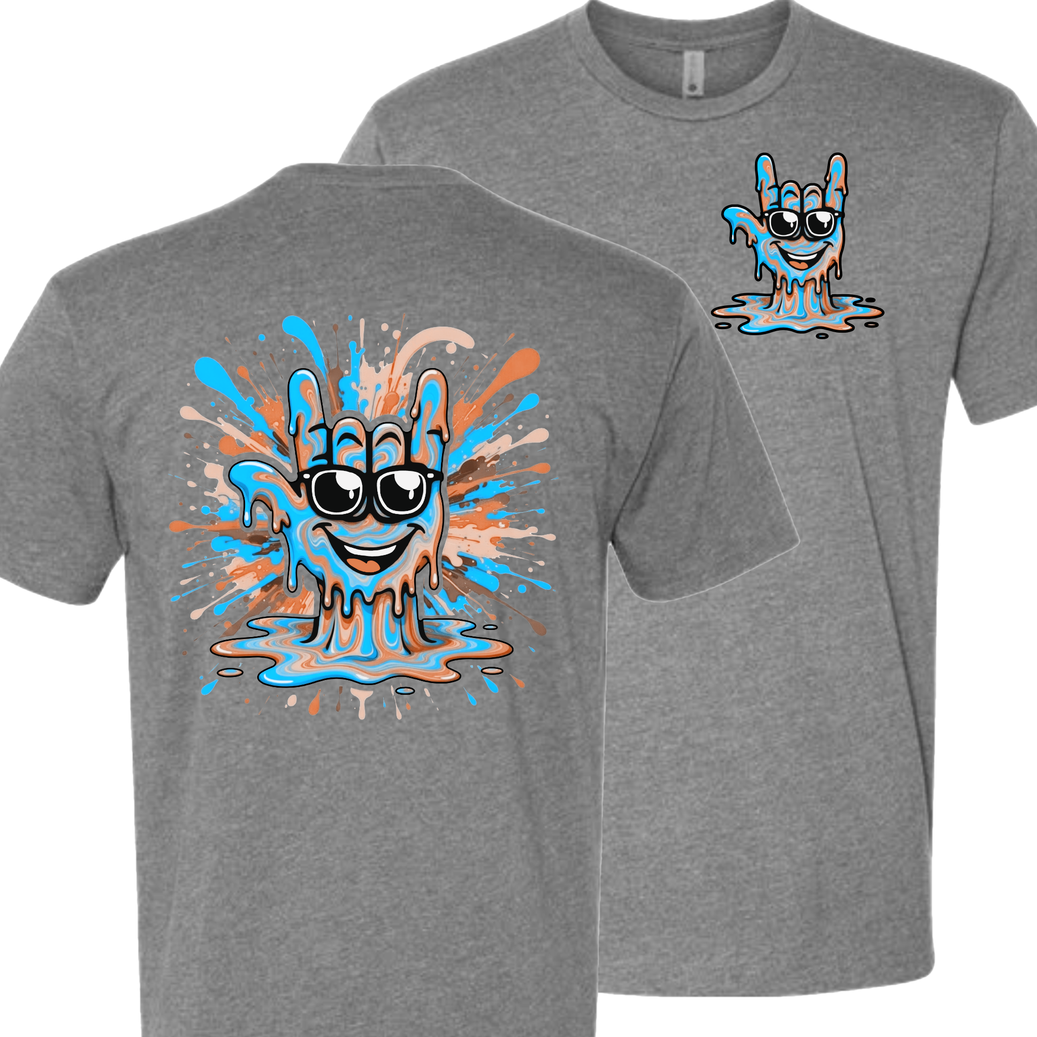 ASL Splash Face Brown T-Shirt