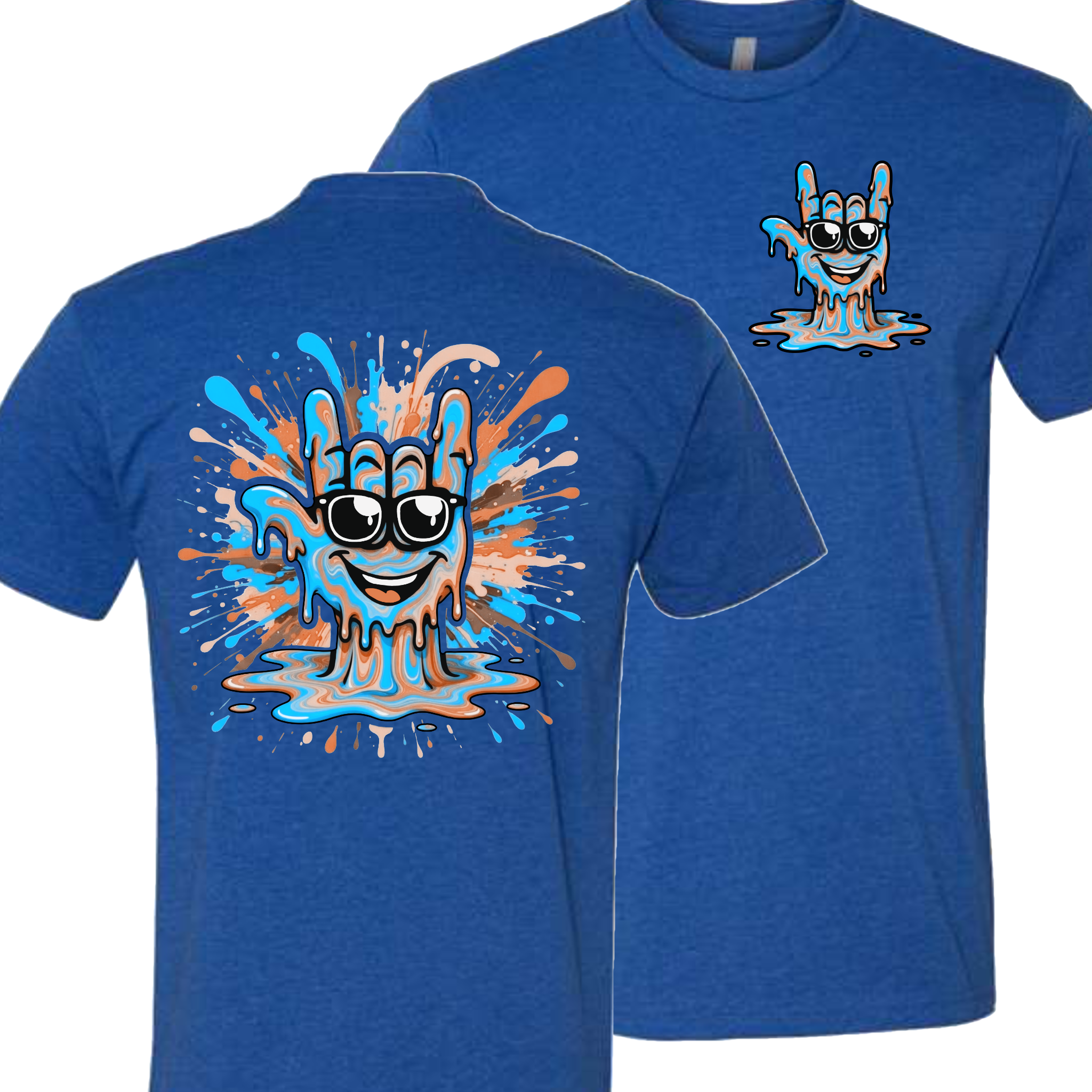 ASL Splash Face Brown T-Shirt