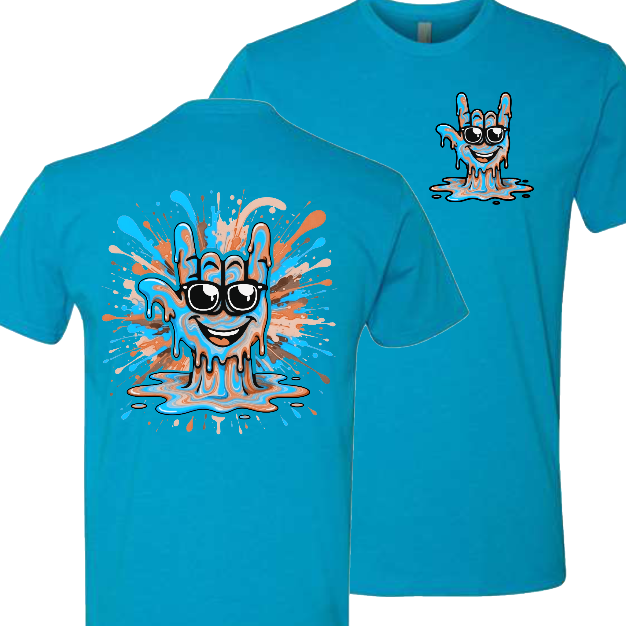 ASL Splash Face Brown T-Shirt