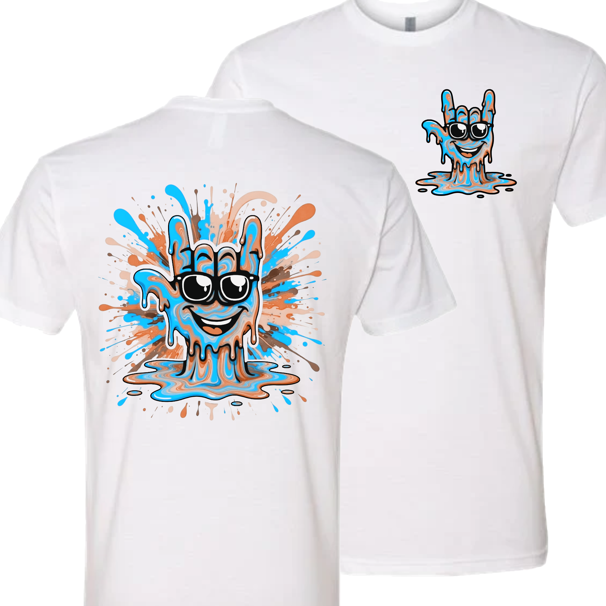 ASL Splash Face Brown T-Shirt