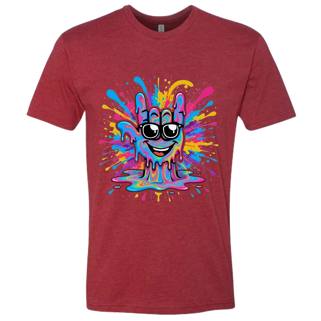 ASL Splash Face T-Shirt - Rainbow