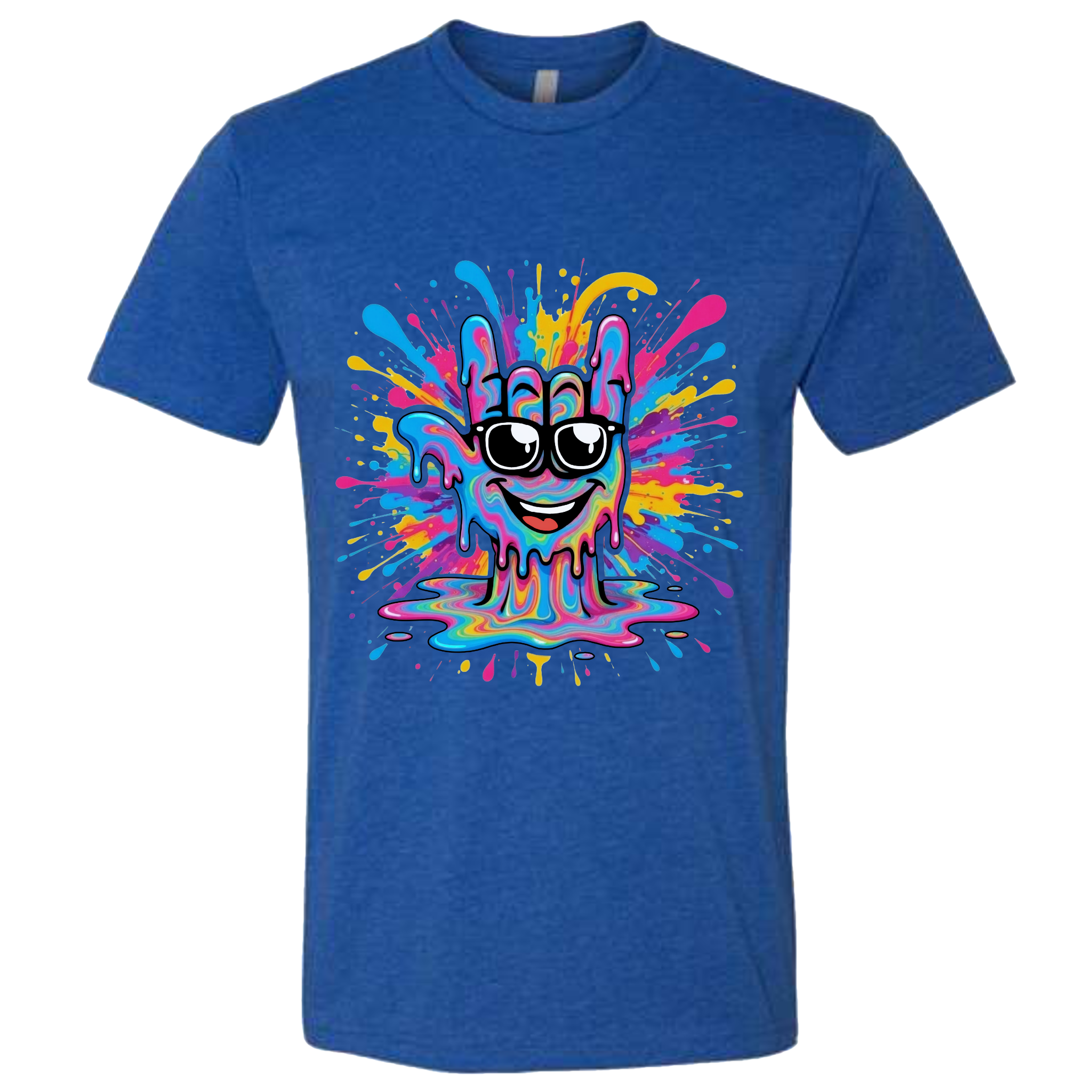 ASL Splash Face T-Shirt - Rainbow